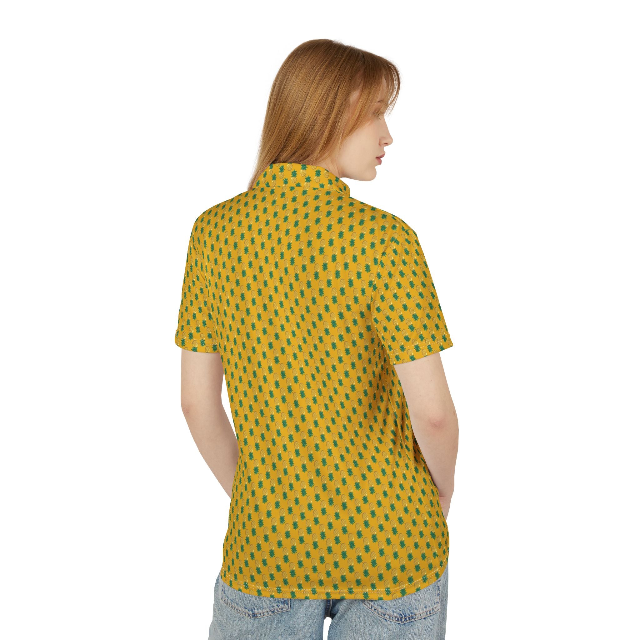 Upside down Pineapple Unisex Polo Shirt, Casual Summer Top, Unique Gift for Him/Her, Beachwear, Everyday Fashion