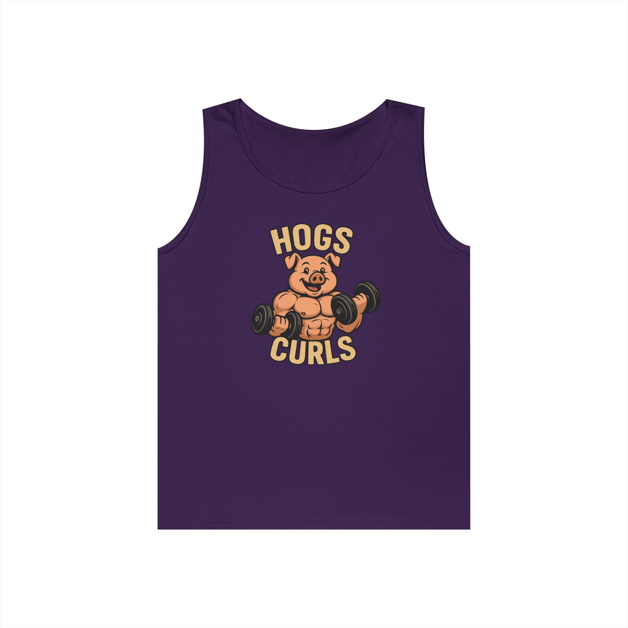 Fun Weightlifting Tank Top for Gym Lovers, Hogs & Curls Unisex Cotton Fitness Tee, Workout Shirt, Gift for Gym Enthusiasts, Summer [...]