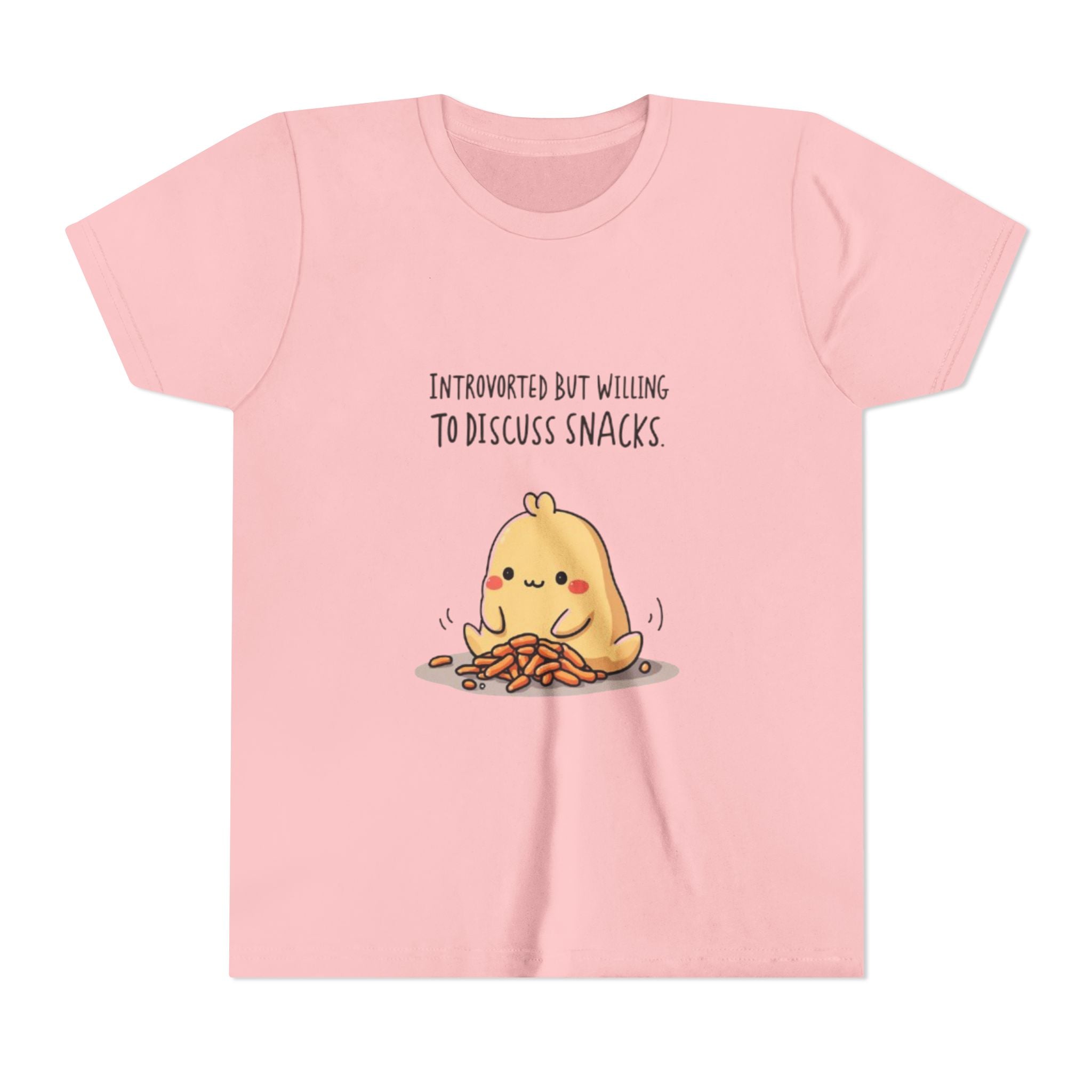 Introverted Snack Lover Youth Tee, Funny Kids Shirt, Cute Snack Lover Apparel, Gift for Introverts, Youth Casual Wear