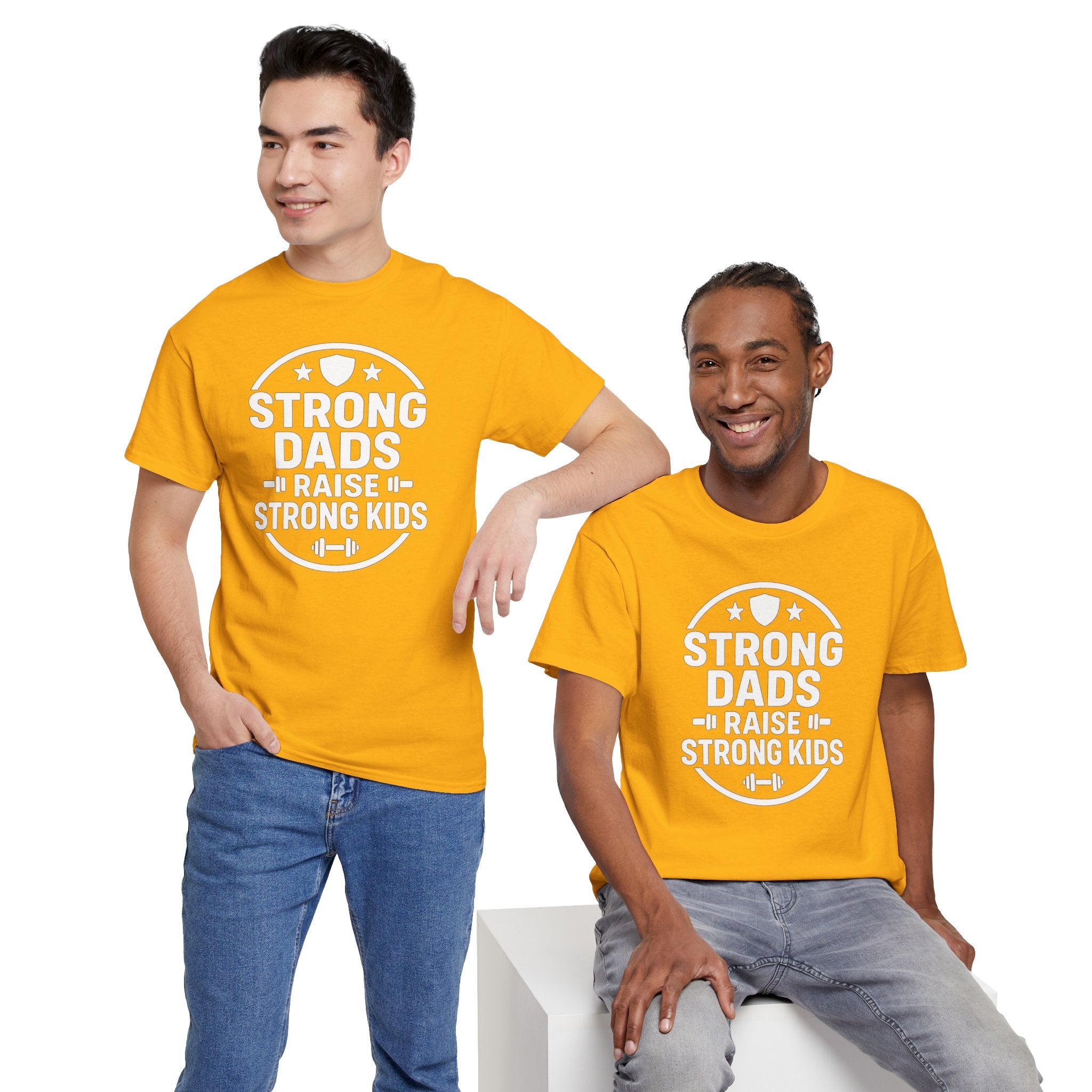 Strong Dads Raise Strong Kids T-Shirt — Father’s Day Fitness Tee