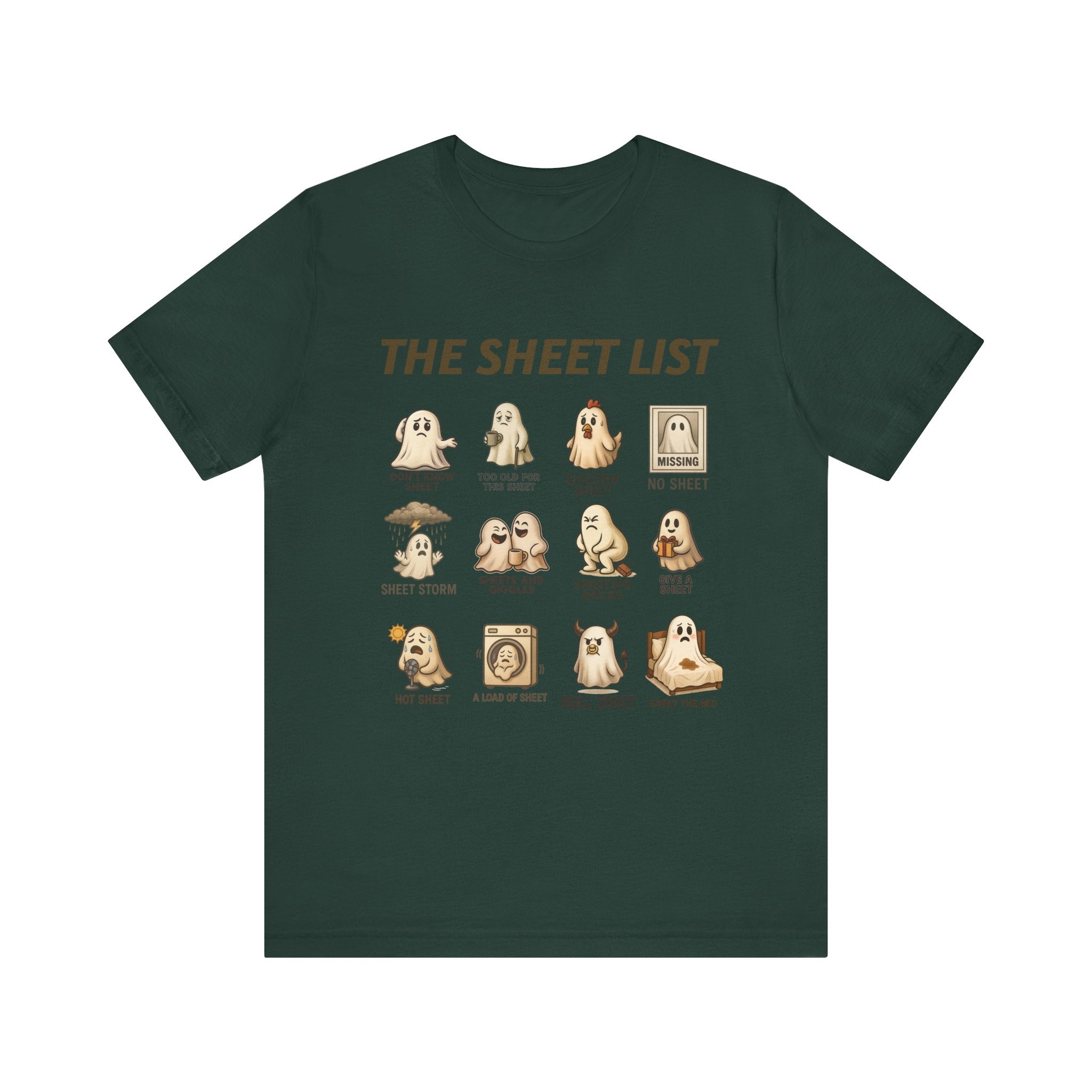 Funny Ghost Sheet List Unisex Tee