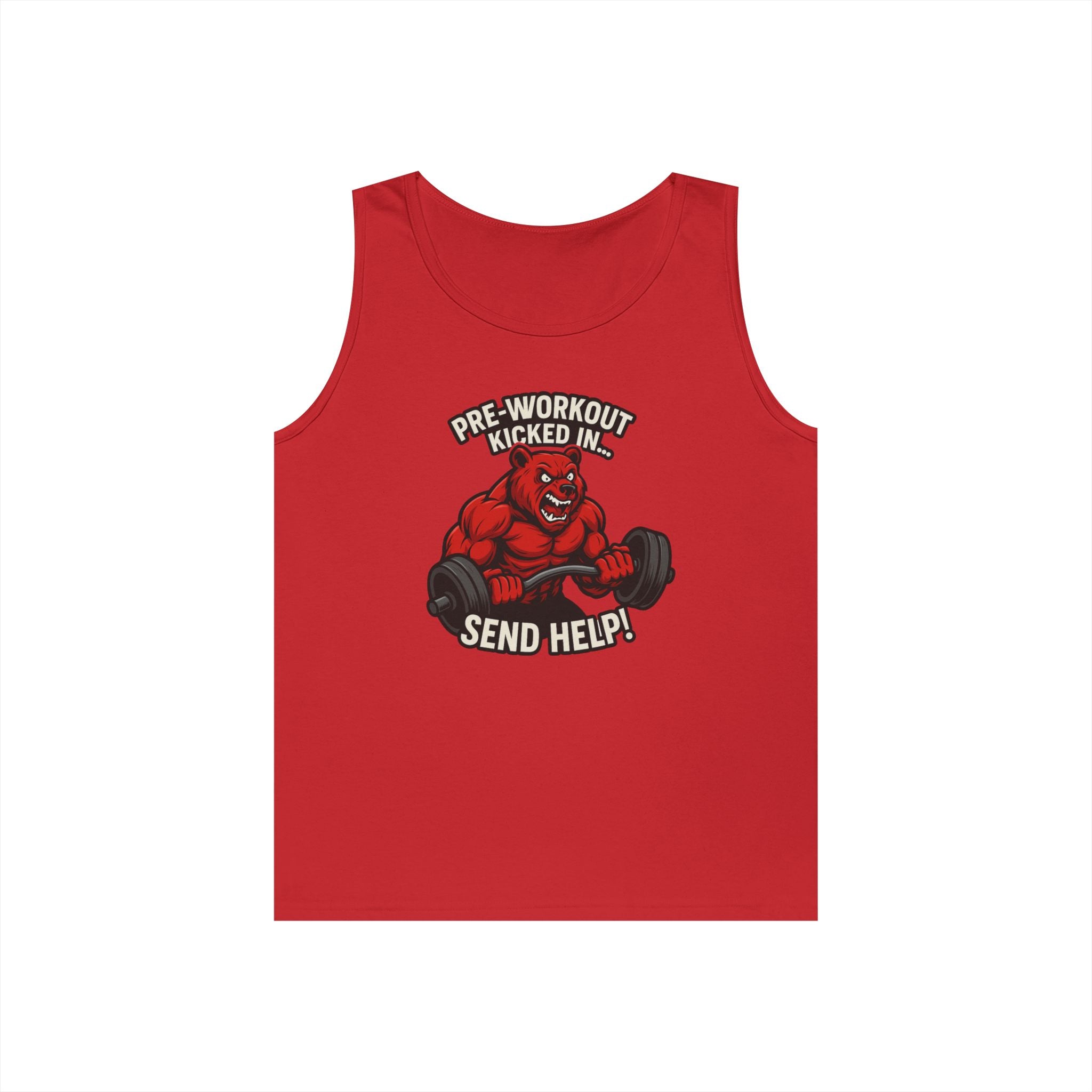 Pre-Workout Kicked In Send Help Tank Top | Fitness Gym Workout Tank