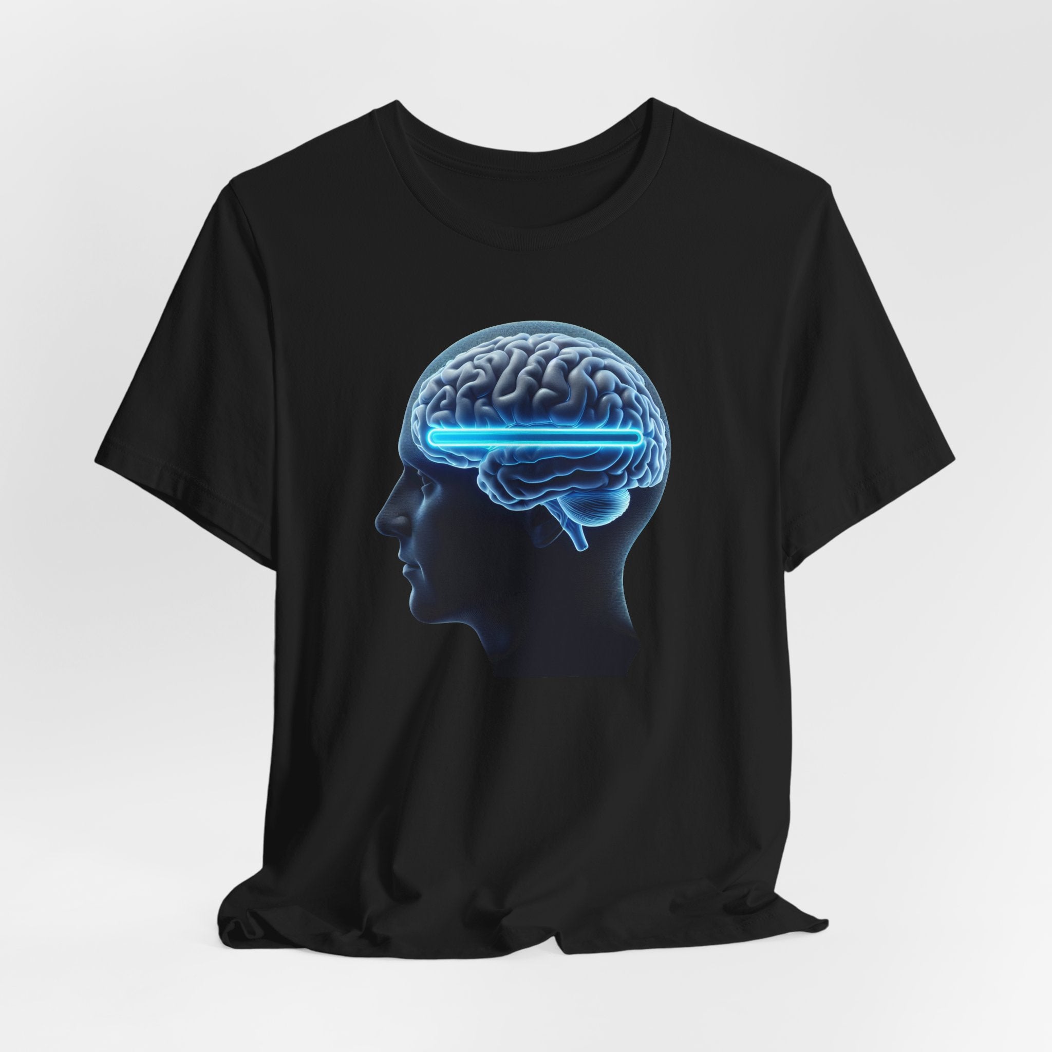 Neon Brain Graphic Tee, Unisex Brain Shirt, Science Gift, Cool Casual Tee, Brain Art T-Shirt, Unique Graphic Top