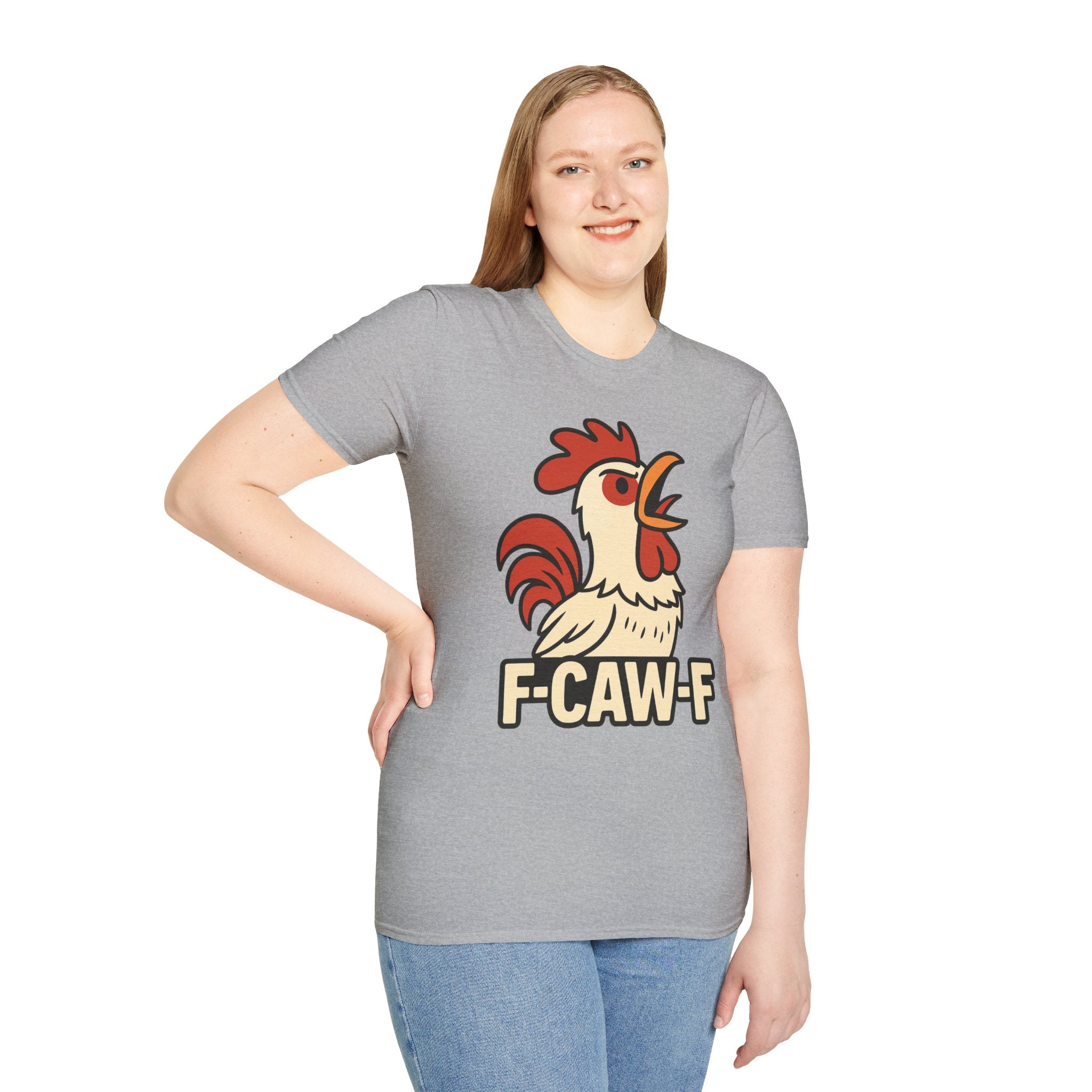 F-Caw-F Unisex T-Shirt, Funny Rooster Tee, Gift for Farmers, Animal Lovers, Casual Wear, Humorous Poultry Shirt