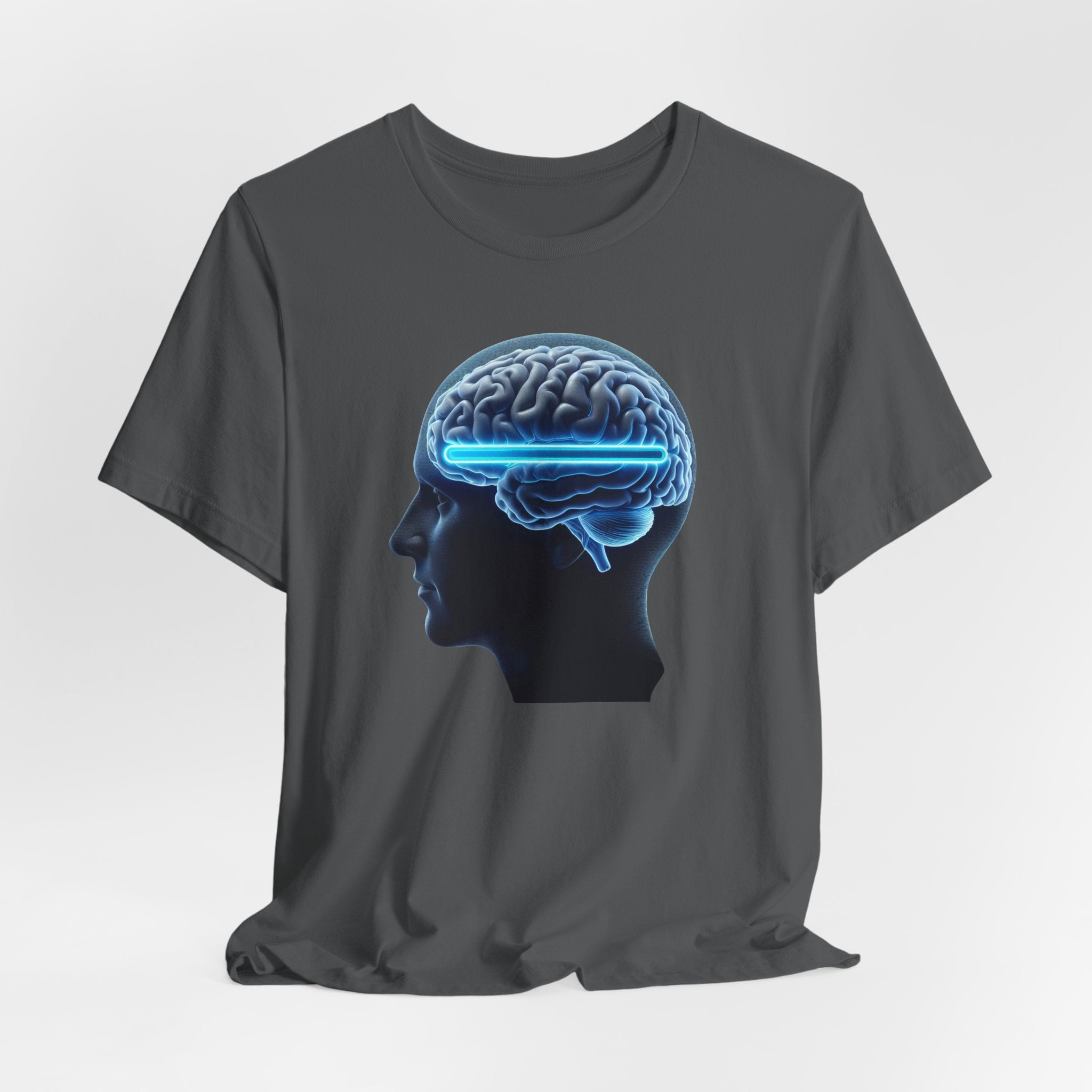 Neon Brain Graphic Tee, Unisex Brain Shirt, Science Gift, Cool Casual Tee, Brain Art T-Shirt, Unique Graphic Top