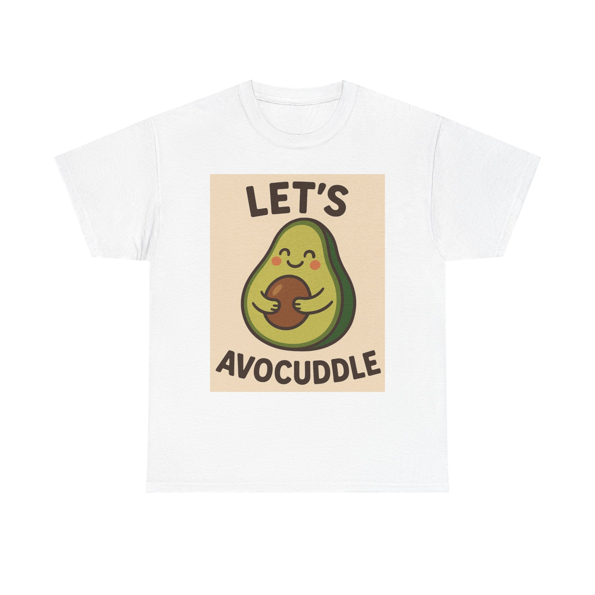 Let's Avocuddle Unisex Heavy Cotton Tee | Fun Avocado Shirt, Gift for Food Lovers, Casual Wear, Cute Carbon Neutral T-Shirt