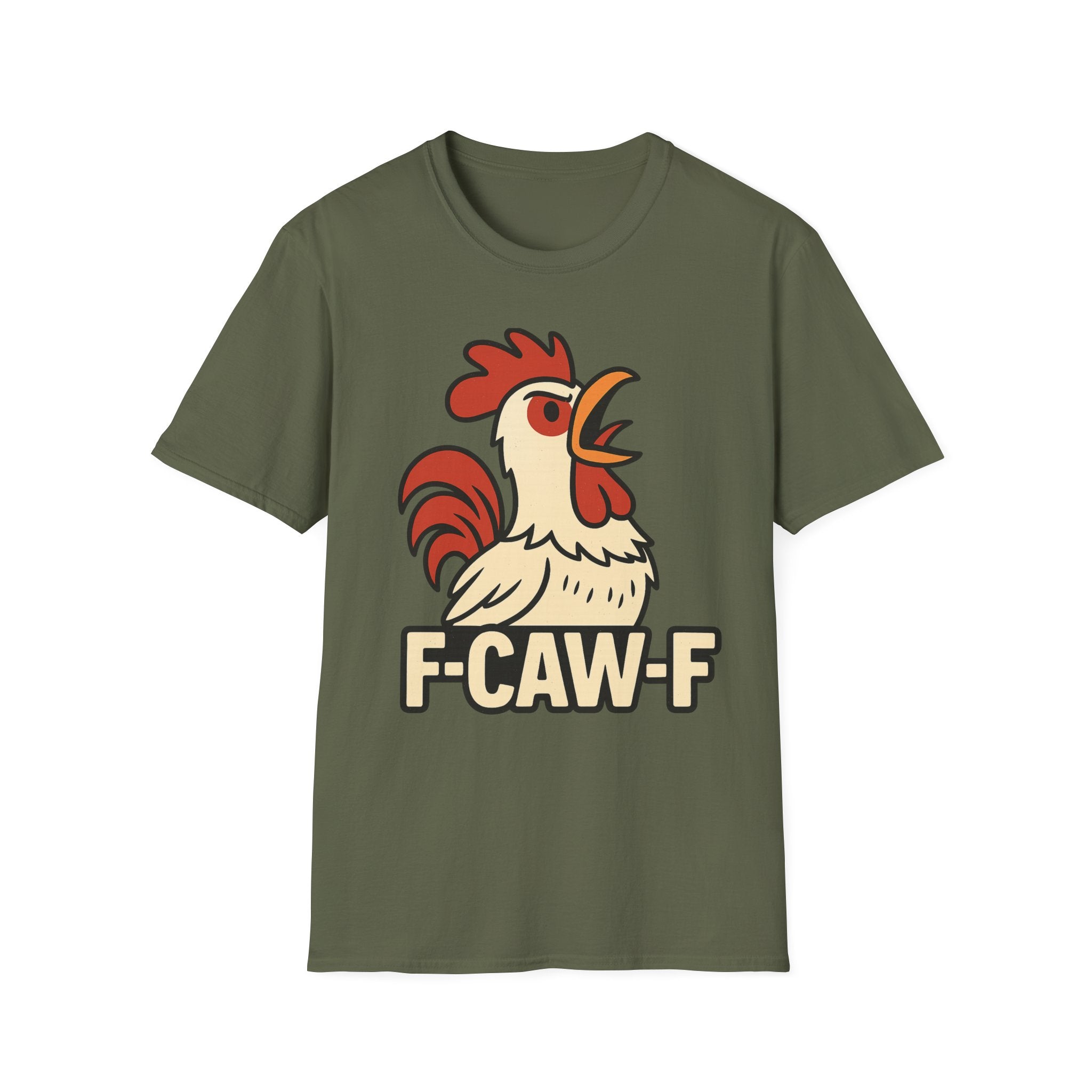 F-Caw-F Unisex T-Shirt, Funny Rooster Tee, Gift for Farmers, Animal Lovers, Casual Wear, Humorous Poultry Shirt