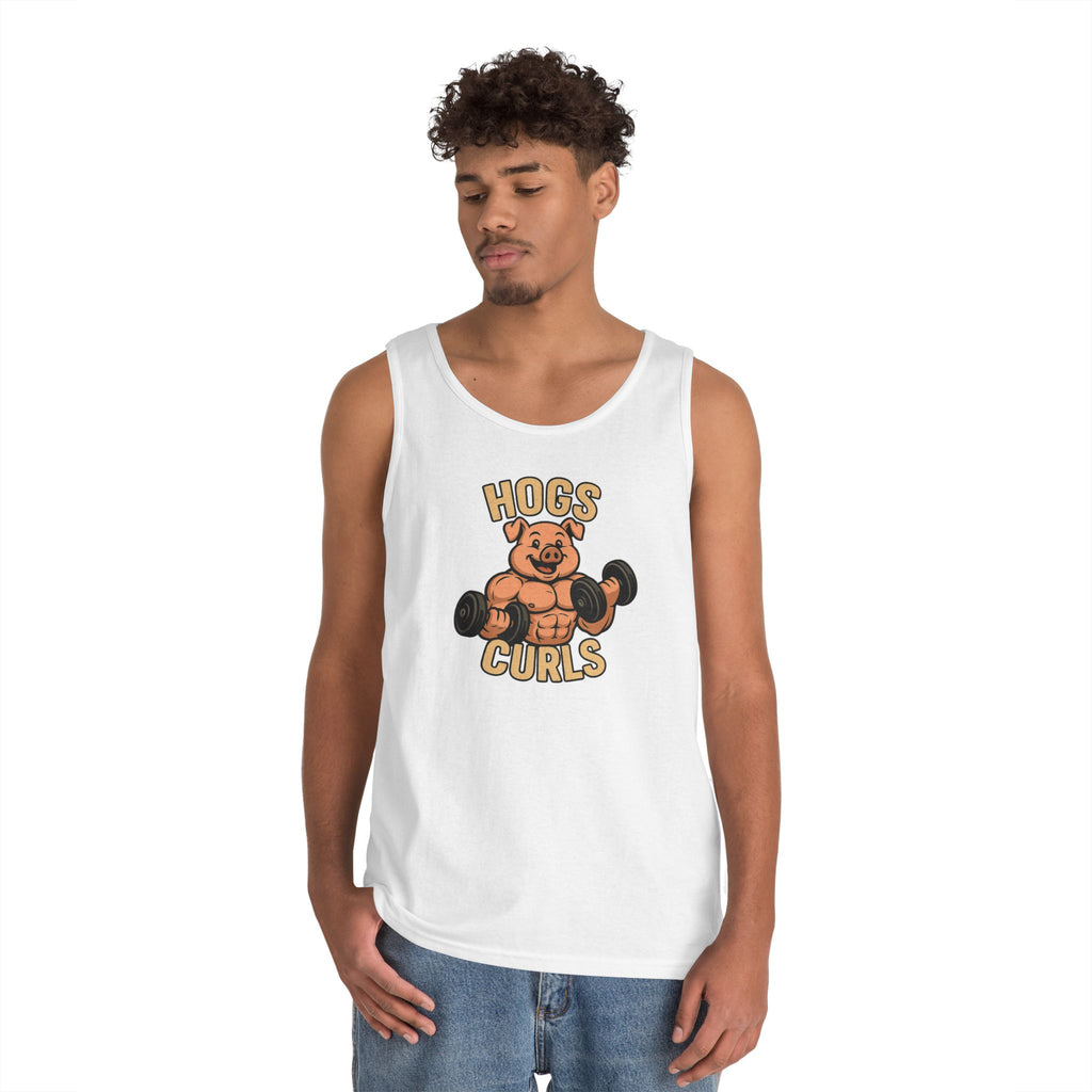 Fun Weightlifting Tank Top for Gym Lovers, Hogs & Curls Unisex Cotton Fitness Tee, Workout Shirt, Gift for Gym Enthusiasts, Summer [...]