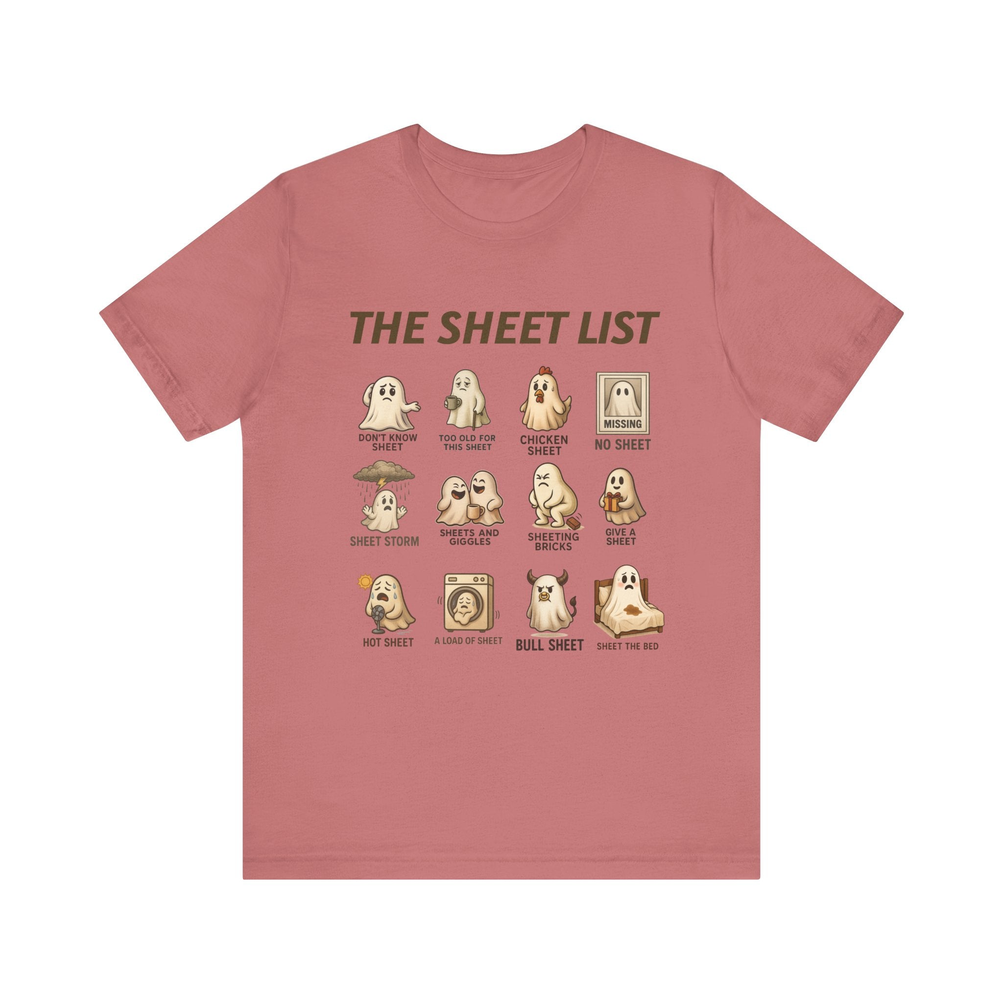 Funny Ghost Sheet List Unisex Tee