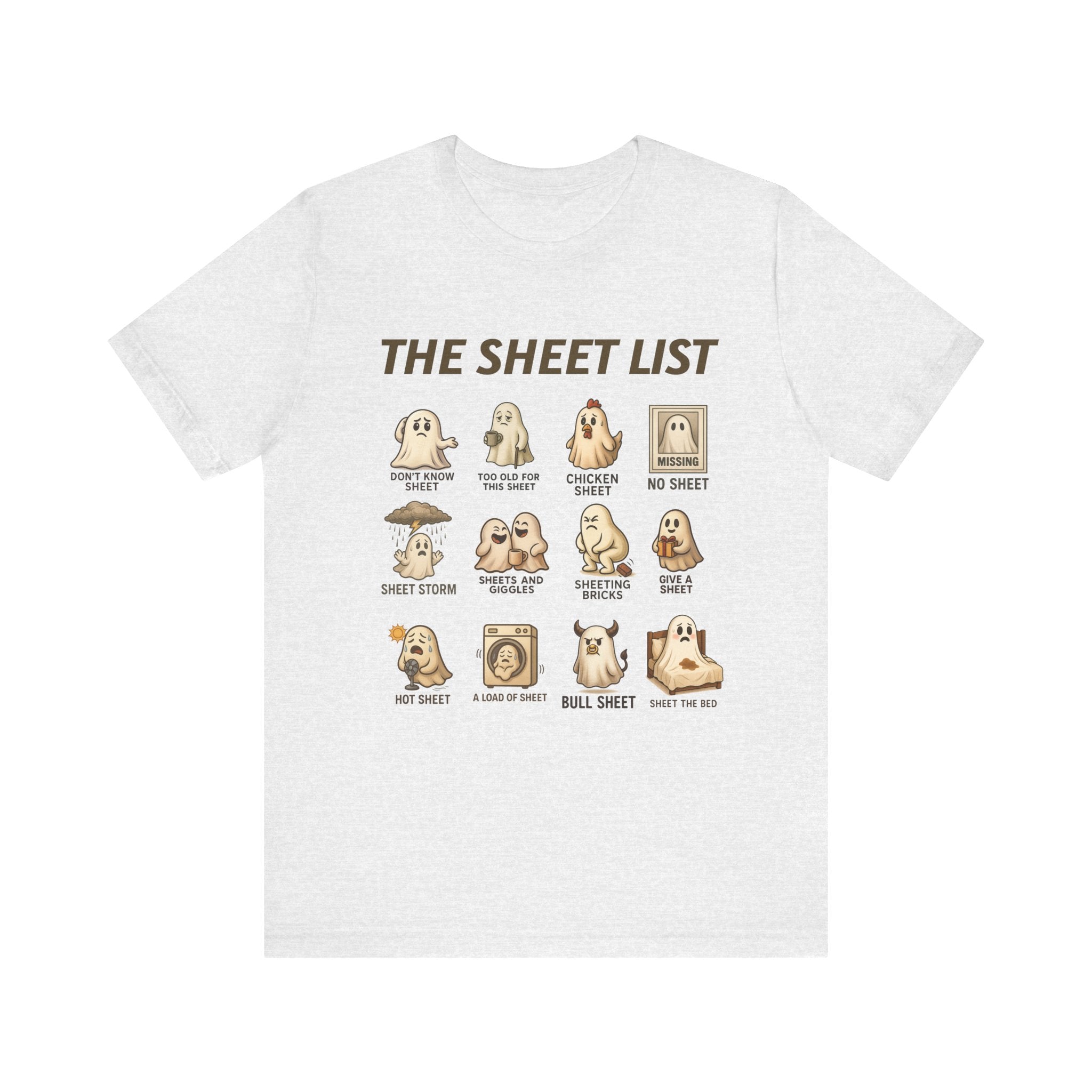 Funny Ghost Sheet List Unisex Tee