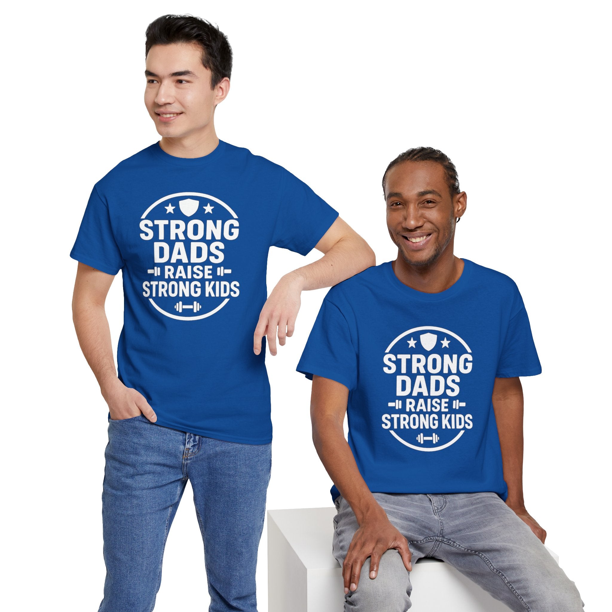Strong Dads Raise Strong Kids T-Shirt — Father’s Day Fitness Tee