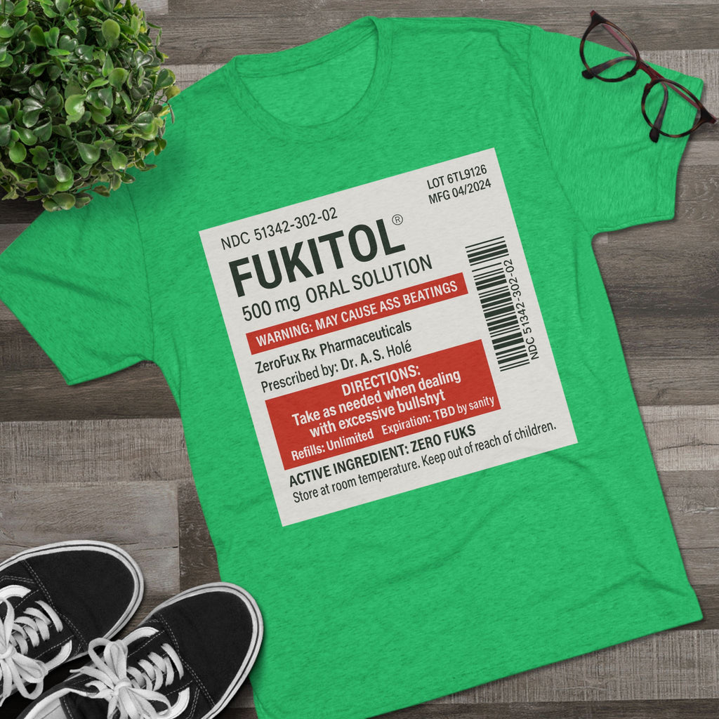 FUKITOL Unisex Tri-Blend Crew Tee - Humorous Statement Tee for Casual Wear