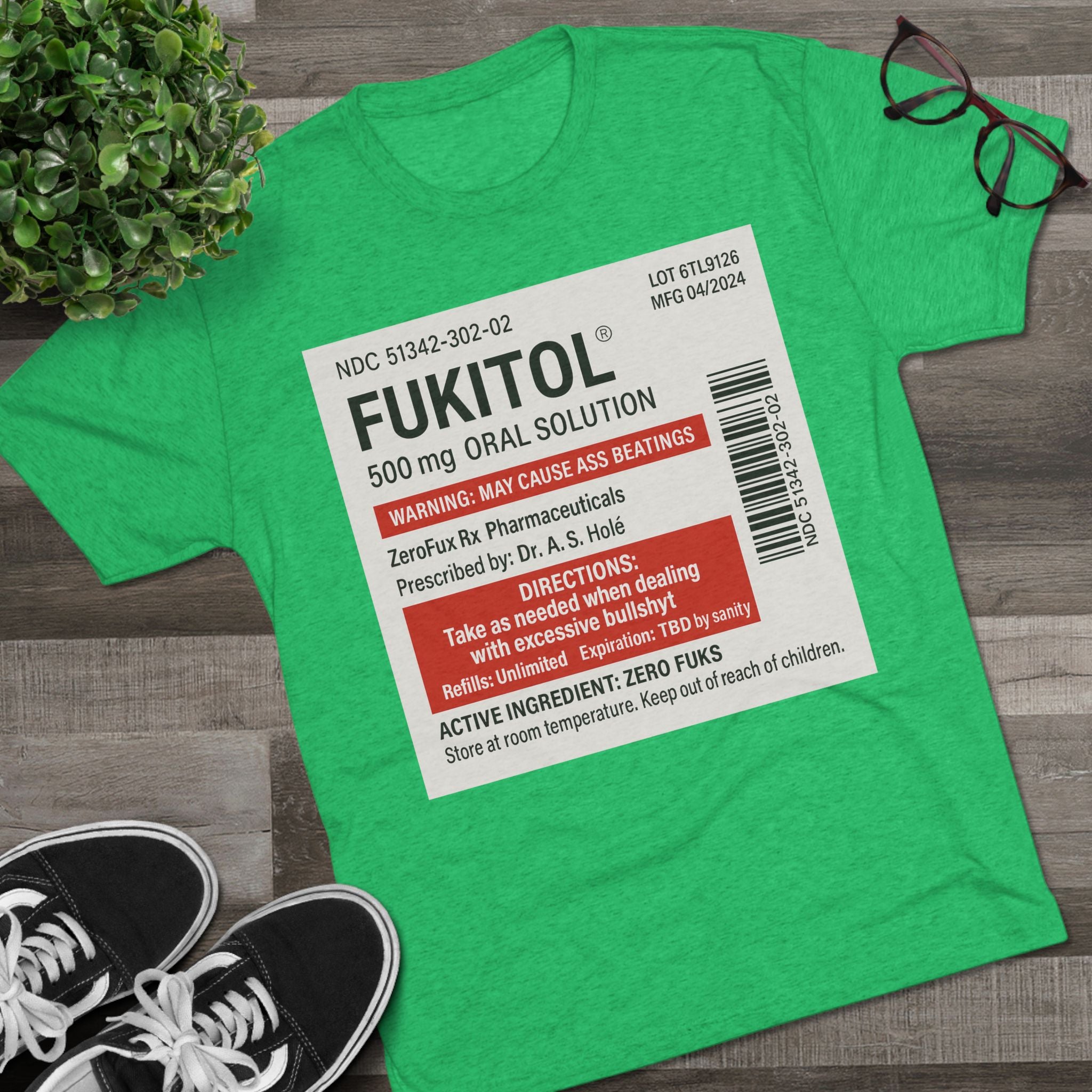 FUKITOL Unisex Tri-Blend Crew Tee - Humorous Statement Tee for Casual Wear