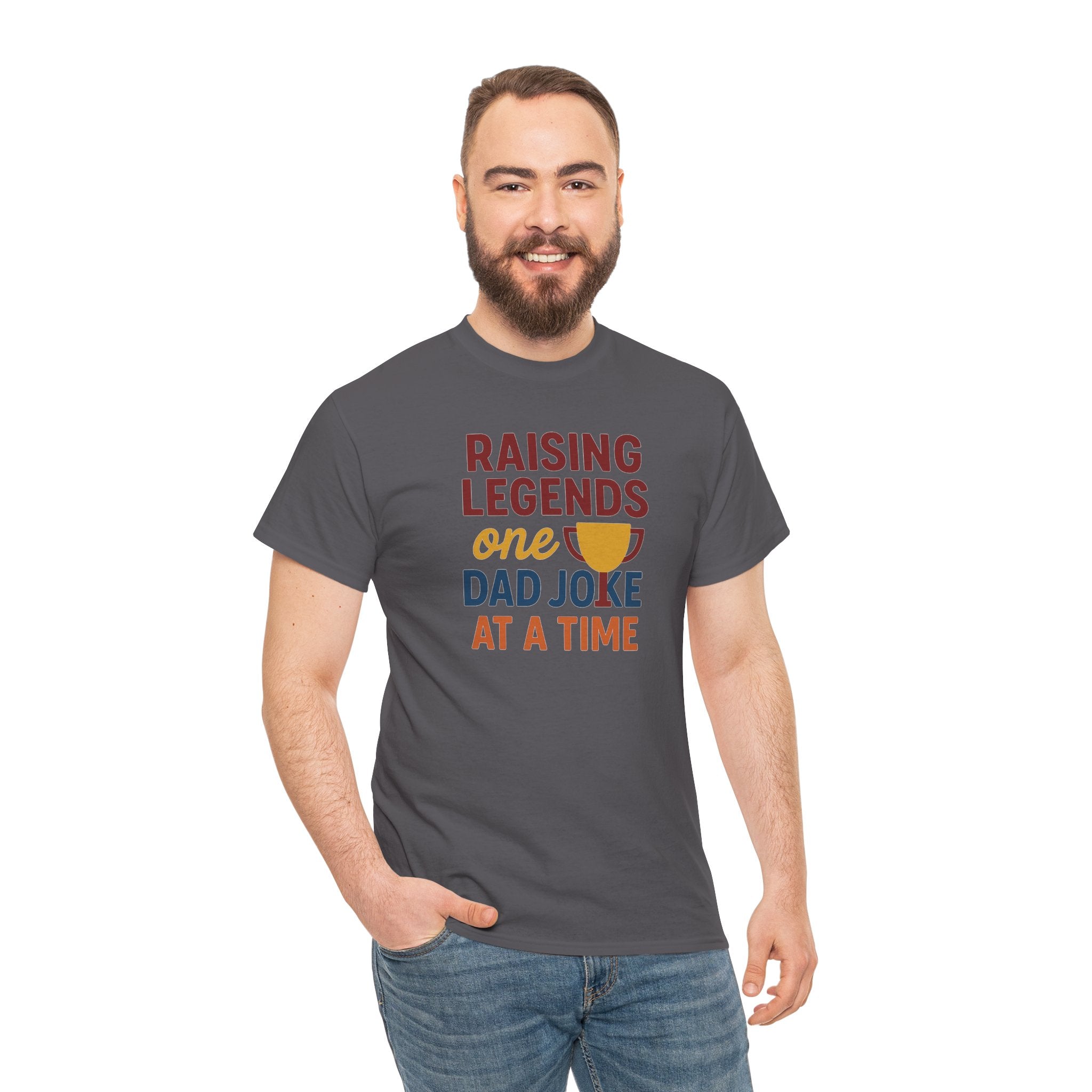 Dad Joke T‑Shirt — "Raising Legends One Dad Joke at a Time" Funny Father’s Day Tee