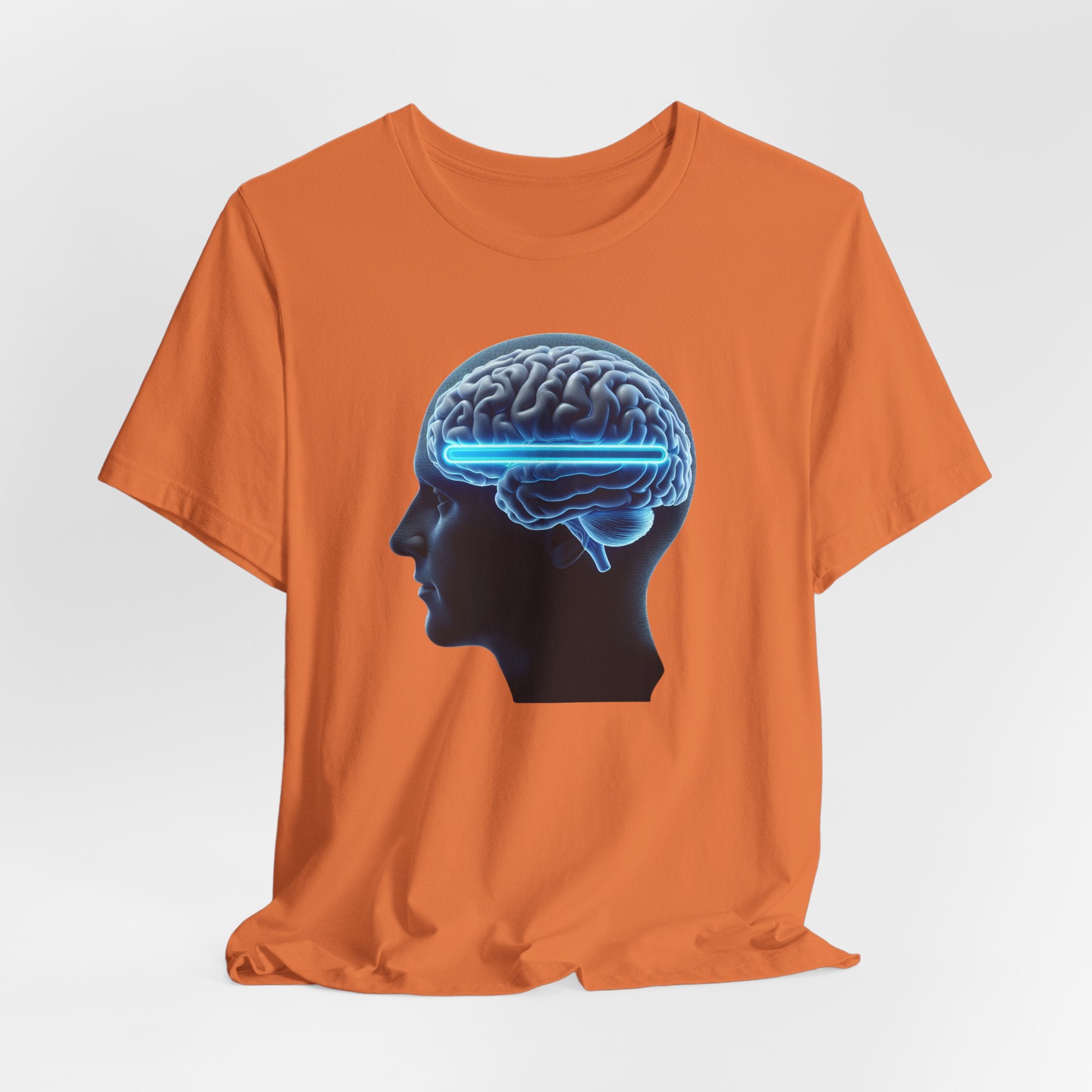 Neon Brain Graphic Tee, Unisex Brain Shirt, Science Gift, Cool Casual Tee, Brain Art T-Shirt, Unique Graphic Top