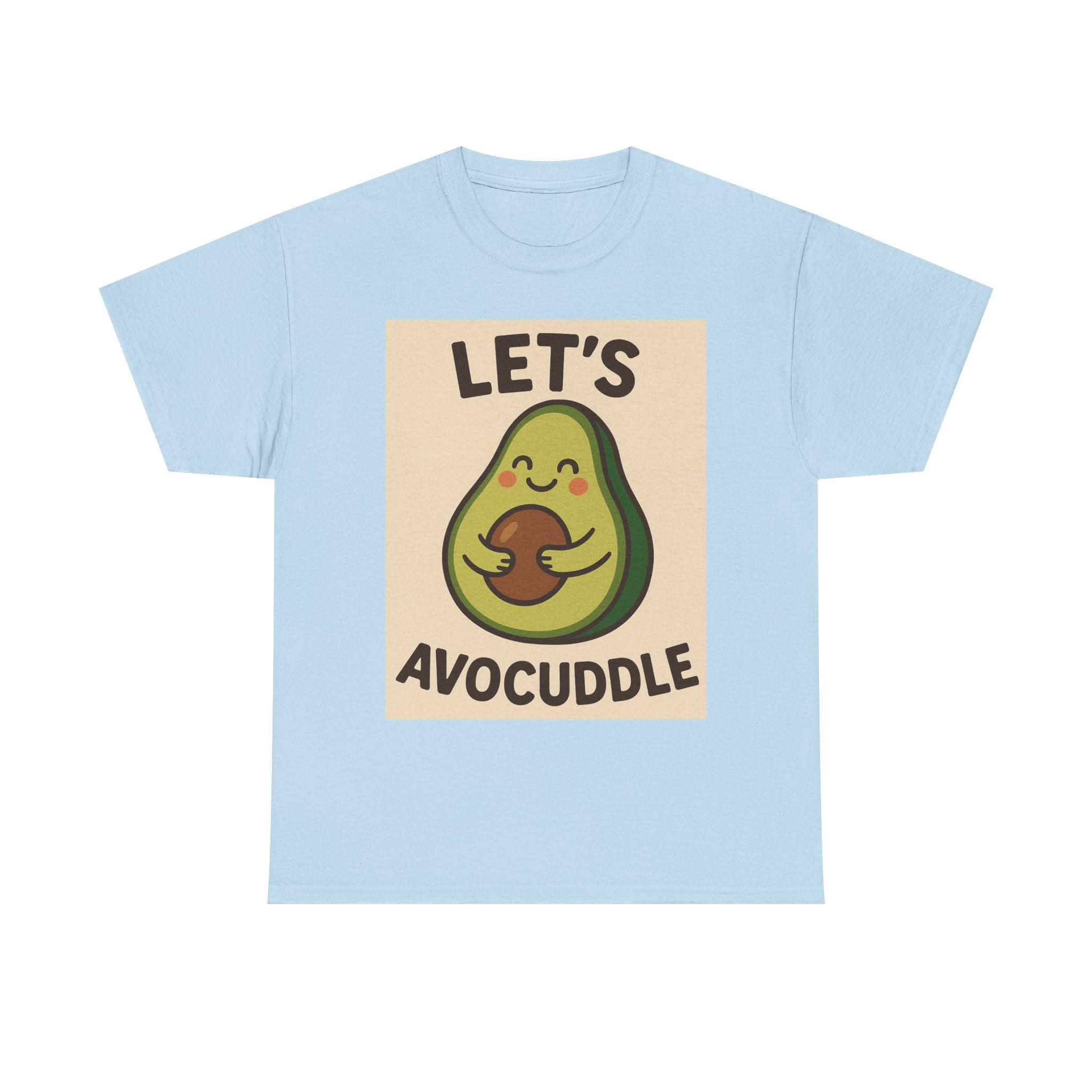 Let's Avocuddle Unisex Heavy Cotton Tee | Fun Avocado Shirt, Gift for Food Lovers, Casual Wear, Cute Carbon Neutral T-Shirt