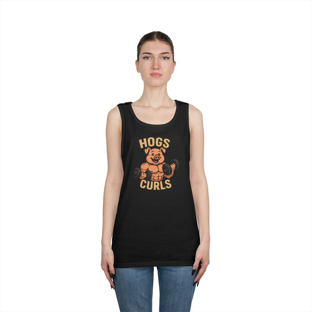 Fun Weightlifting Tank Top for Gym Lovers, Hogs & Curls Unisex Cotton Fitness Tee, Workout Shirt, Gift for Gym Enthusiasts, Summer [...]
