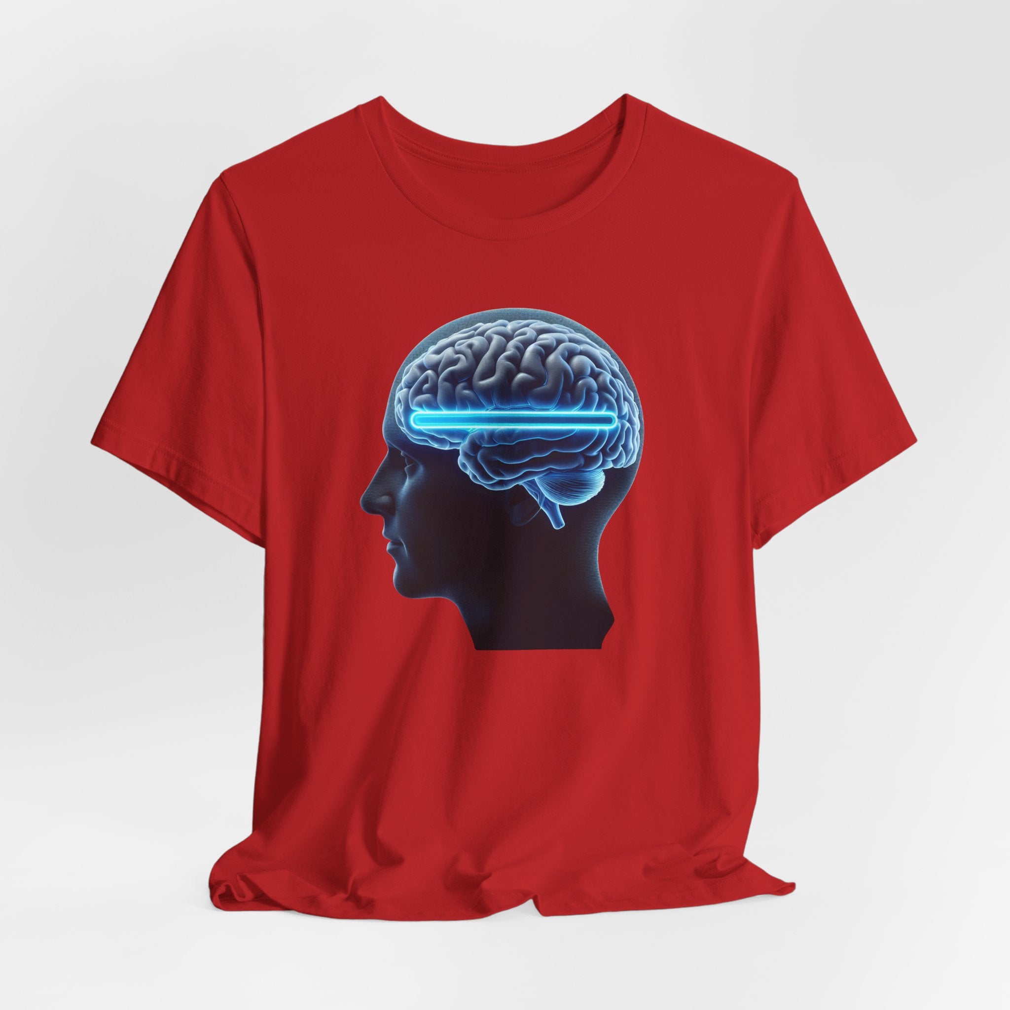 Neon Brain Graphic Tee, Unisex Brain Shirt, Science Gift, Cool Casual Tee, Brain Art T-Shirt, Unique Graphic Top