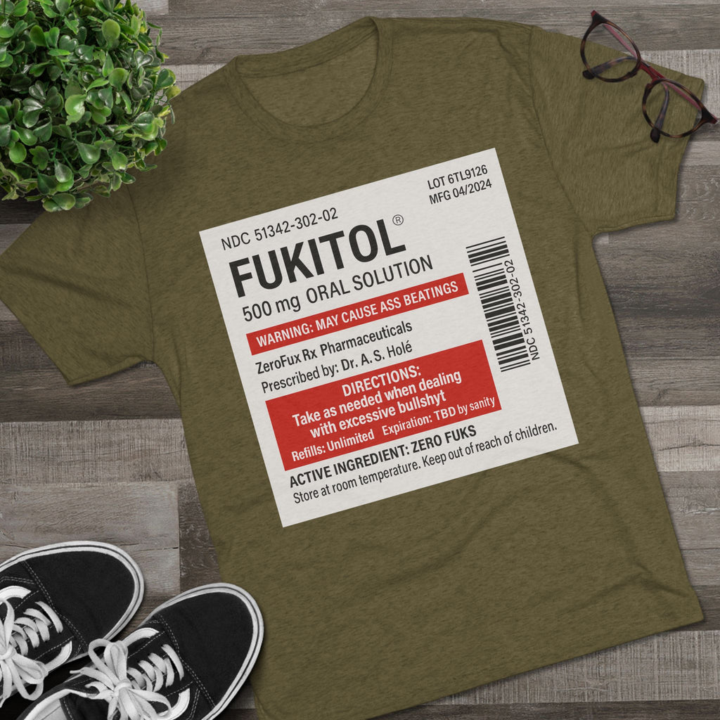 FUKITOL Unisex Tri-Blend Crew Tee - Humorous Statement Tee for Casual Wear