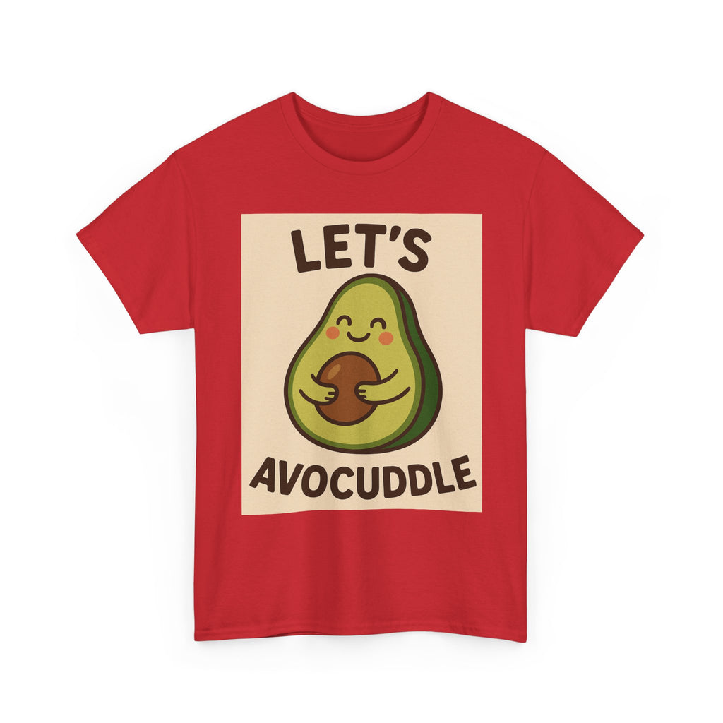 Let's Avocuddle Unisex Heavy Cotton Tee | Fun Avocado Shirt, Gift for Food Lovers, Casual Wear, Cute Carbon Neutral T-Shirt