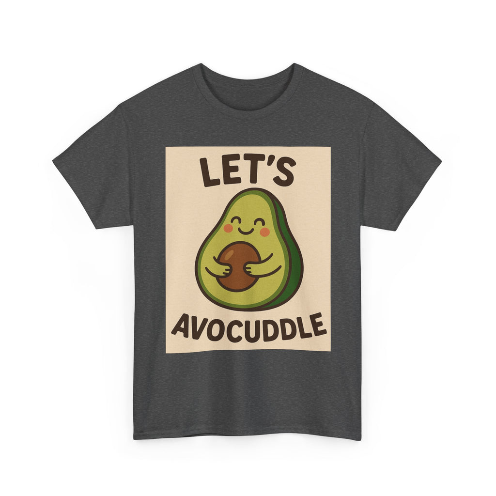Let's Avocuddle Unisex Heavy Cotton Tee | Fun Avocado Shirt, Gift for Food Lovers, Casual Wear, Cute Carbon Neutral T-Shirt