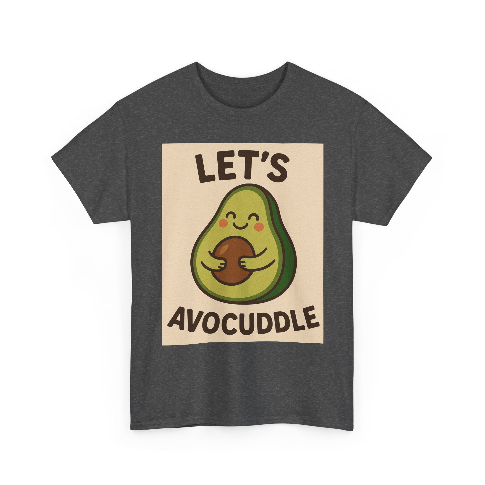 Let's Avocuddle Unisex Heavy Cotton Tee | Fun Avocado Shirt, Gift for Food Lovers, Casual Wear, Cute Carbon Neutral T-Shirt