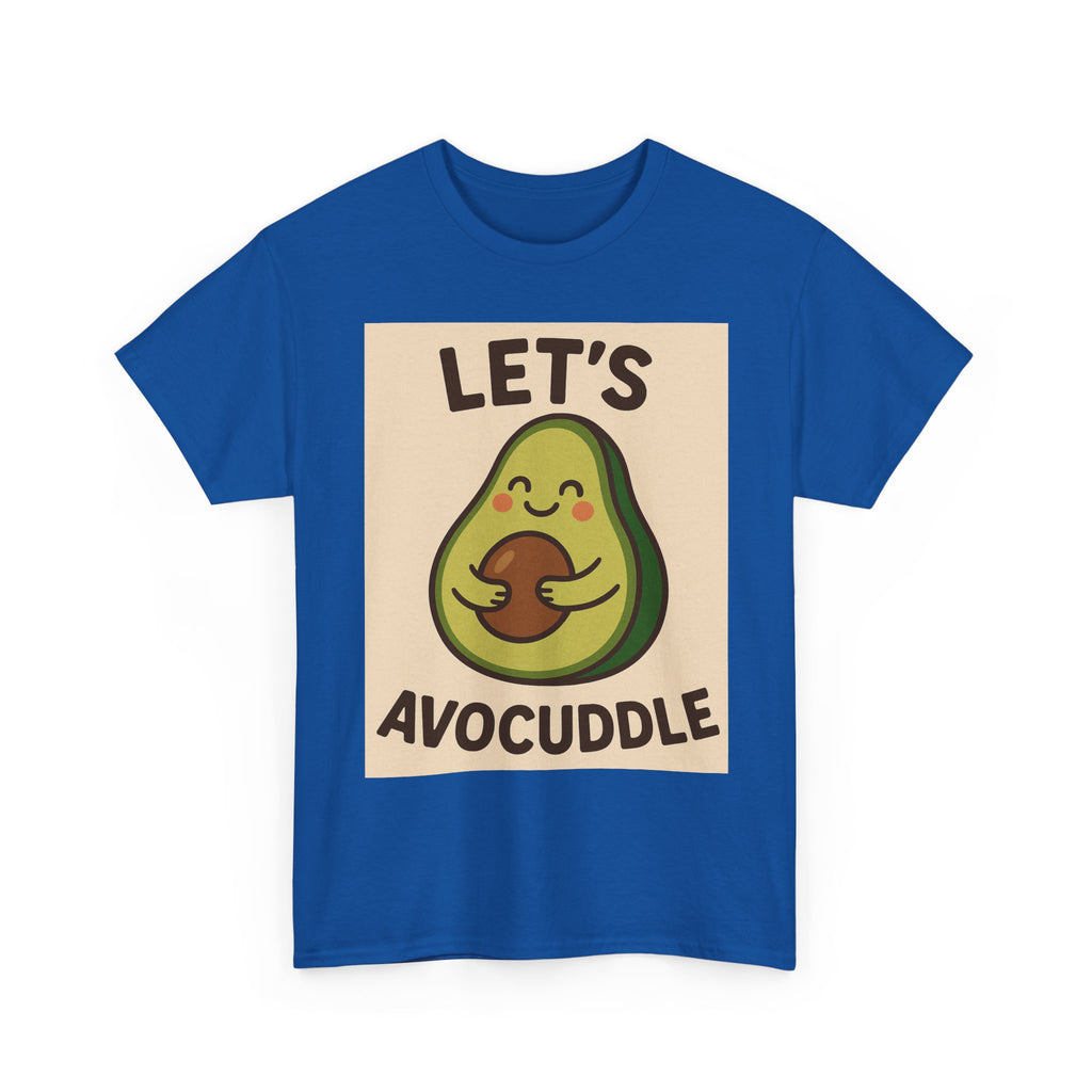 Let's Avocuddle Unisex Heavy Cotton Tee | Fun Avocado Shirt, Gift for Food Lovers, Casual Wear, Cute Carbon Neutral T-Shirt