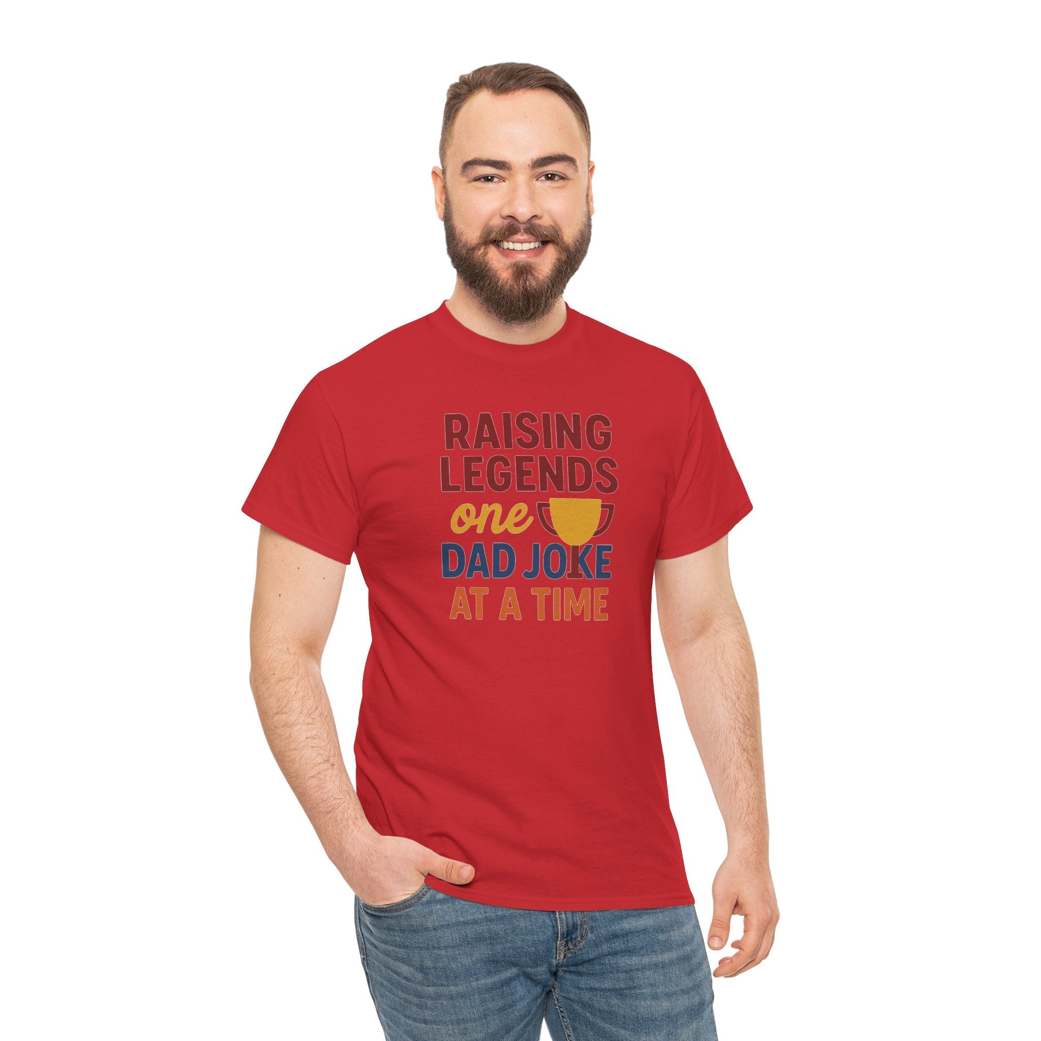 Dad Joke T‑Shirt — "Raising Legends One Dad Joke at a Time" Funny Father’s Day Tee