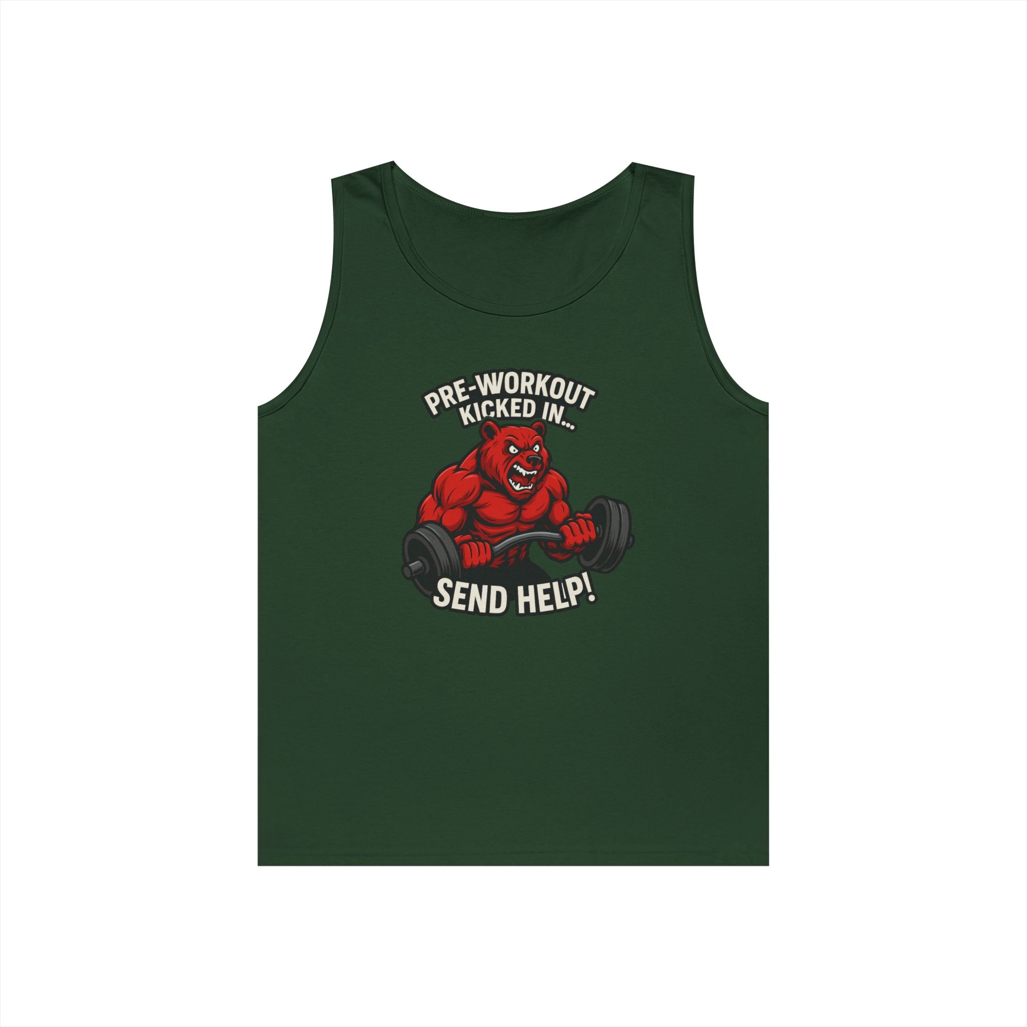 Pre-Workout Kicked In Send Help Tank Top | Fitness Gym Workout Tank