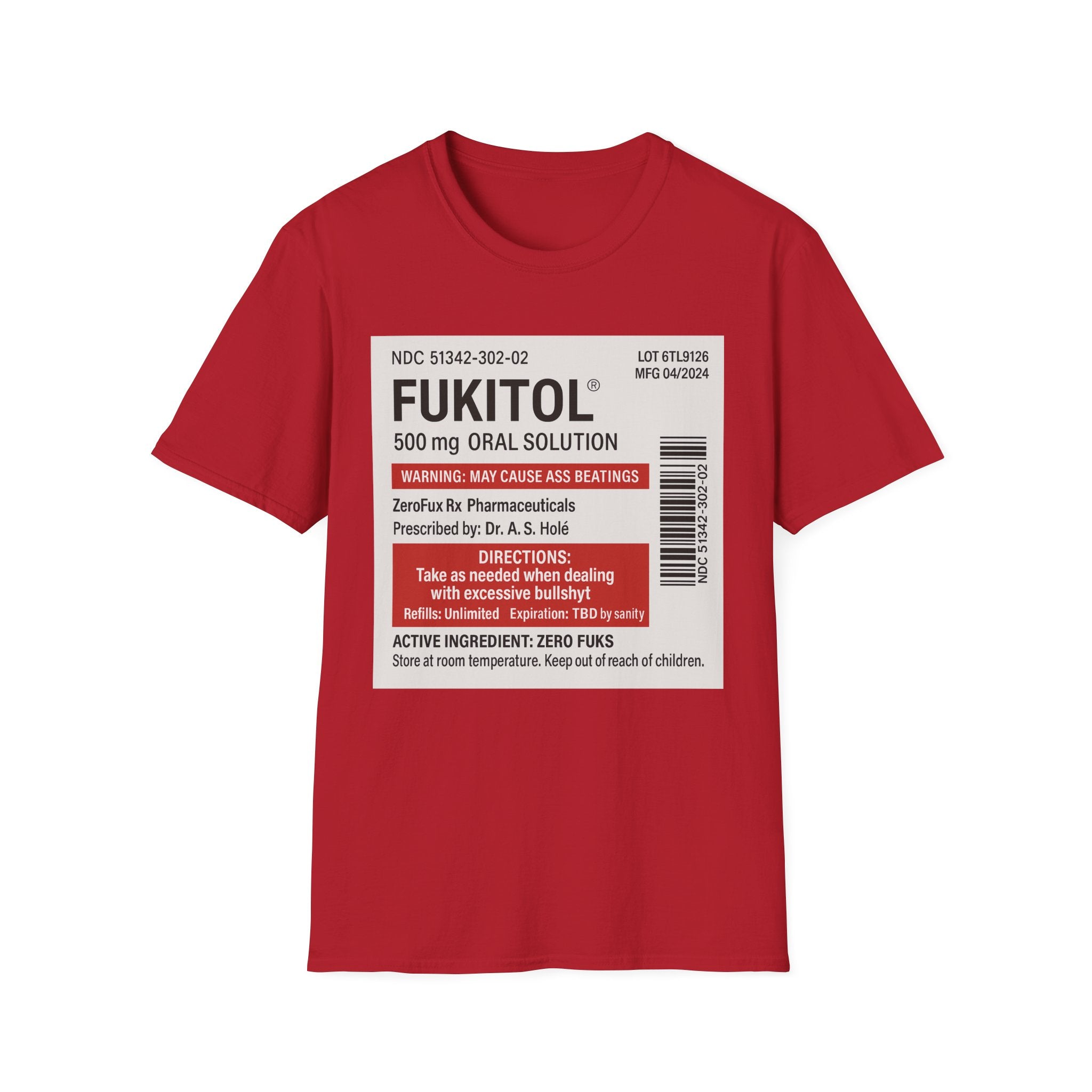 Fukitol Warning T-Shirt - Funny Unisex Tee for Laughs & Gifts