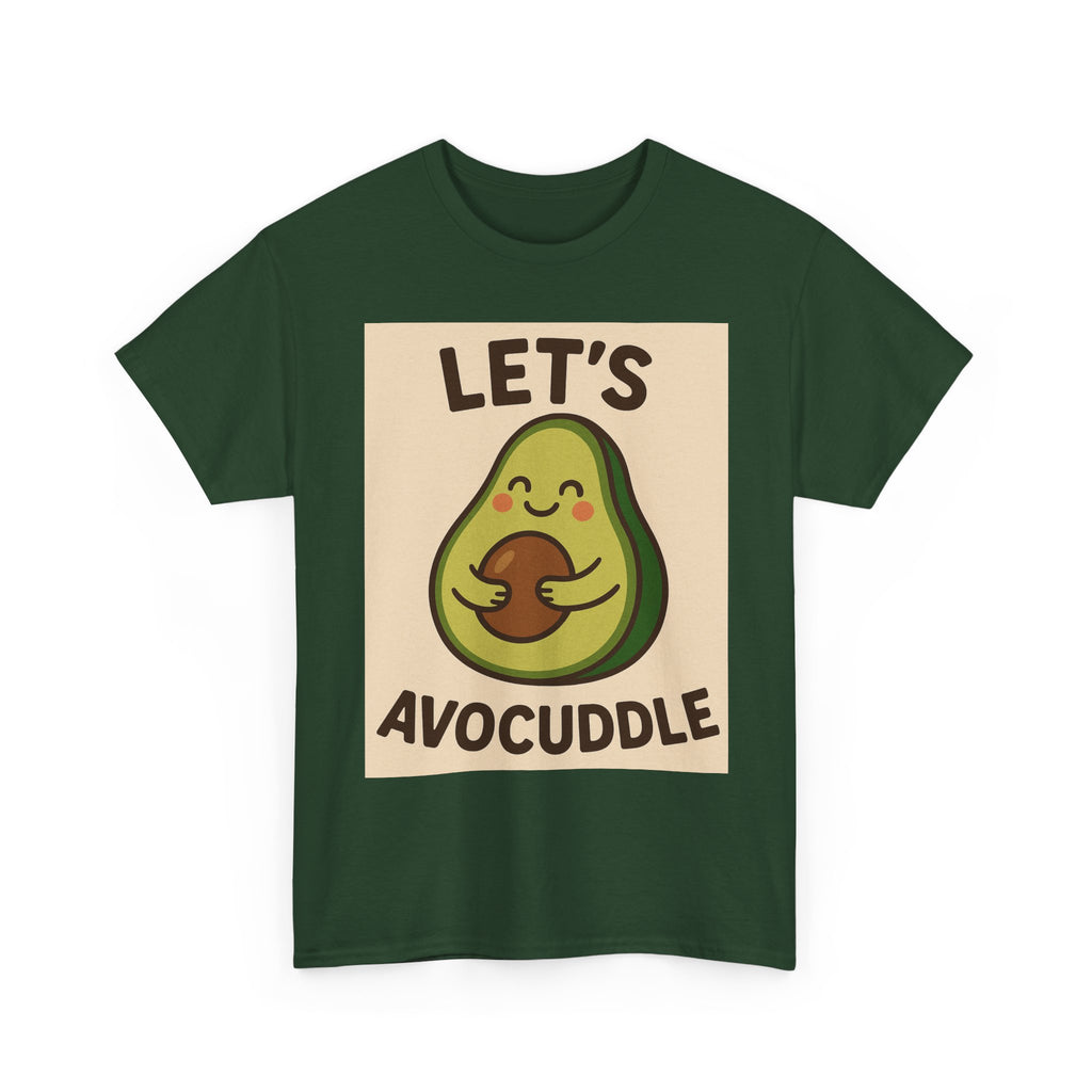 Let's Avocuddle Unisex Heavy Cotton Tee | Fun Avocado Shirt, Gift for Food Lovers, Casual Wear, Cute Carbon Neutral T-Shirt