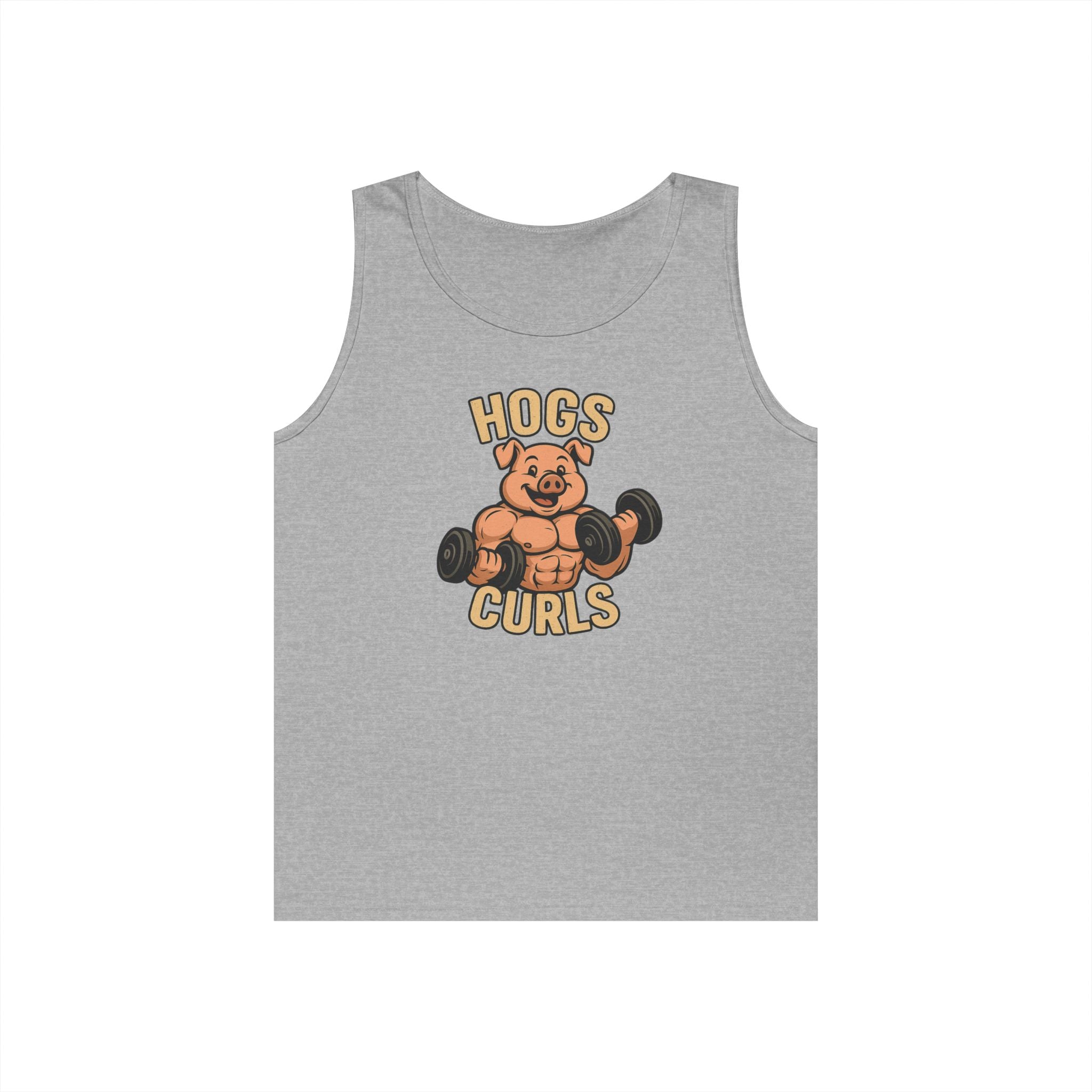 Fun Weightlifting Tank Top for Gym Lovers, Hogs & Curls Unisex Cotton Fitness Tee, Workout Shirt, Gift for Gym Enthusiasts, Summer [...]