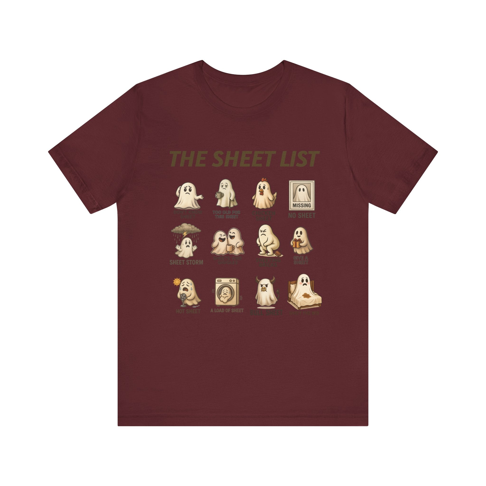 Funny Ghost Sheet List Unisex Tee