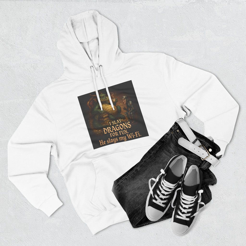 Fantasy-Themed Fleece Hoodie, Cozy Gift for Dragon Lovers, Perfect for Any Occasion, Fun Graphic Sweatshirt, Unique Apparel