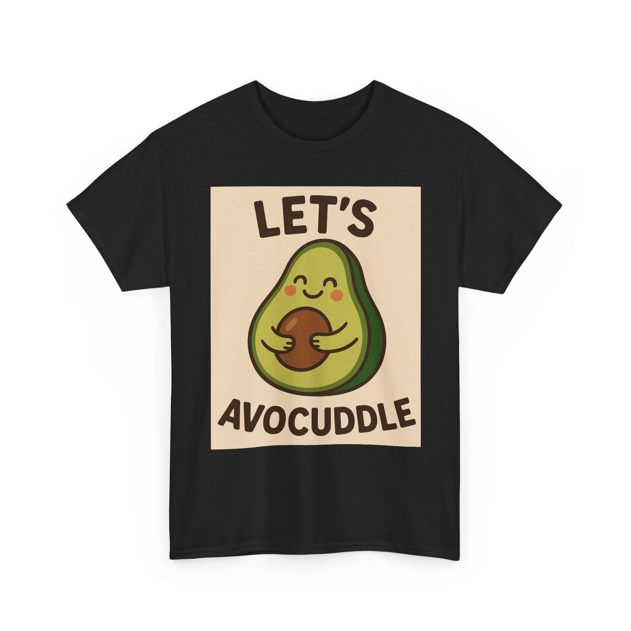 Let's Avocuddle Unisex Heavy Cotton Tee | Fun Avocado Shirt, Gift for Food Lovers, Casual Wear, Cute Carbon Neutral T-Shirt