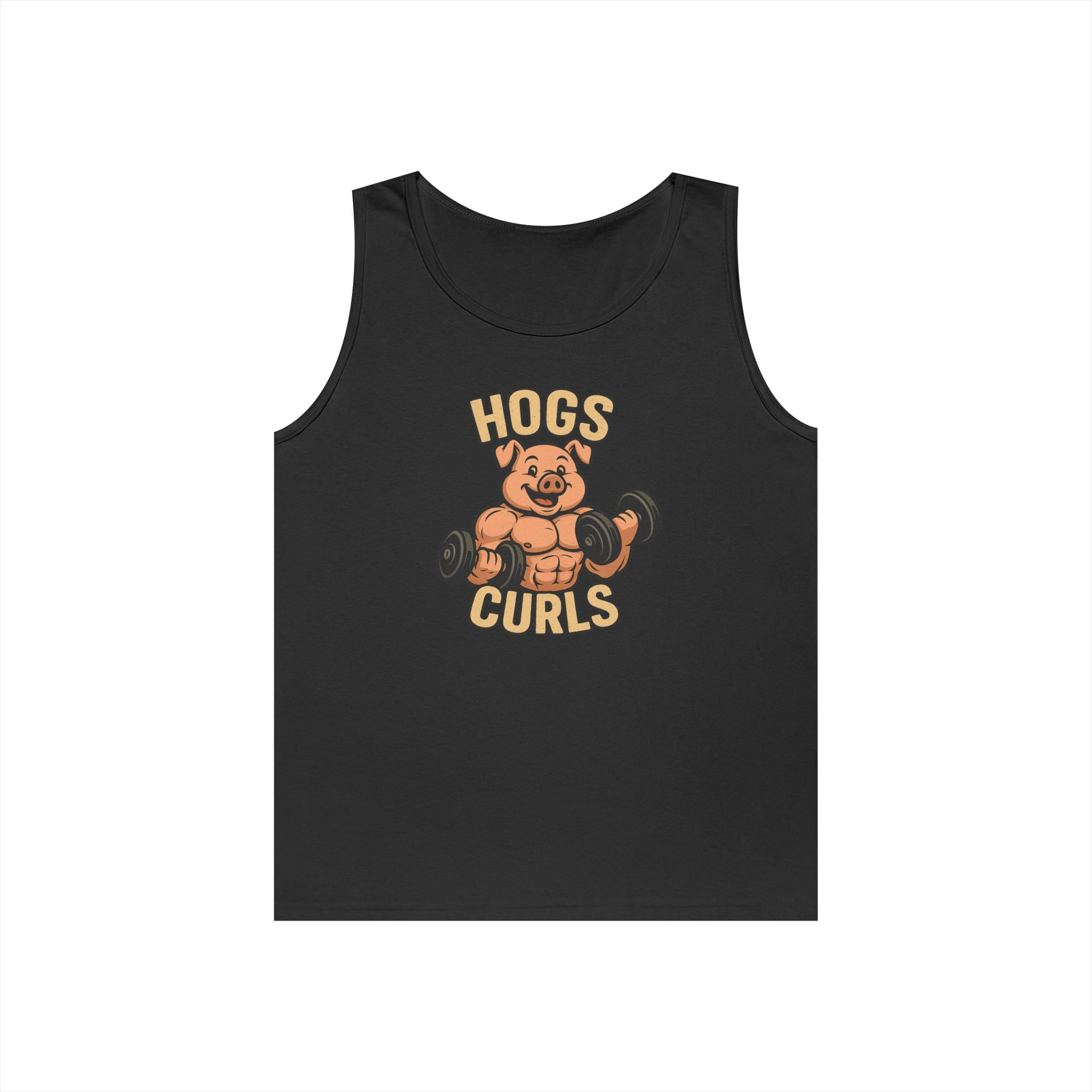 Fun Weightlifting Tank Top for Gym Lovers, Hogs & Curls Unisex Cotton Fitness Tee, Workout Shirt, Gift for Gym Enthusiasts, Summer [...]