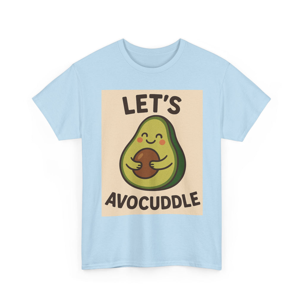 Let's Avocuddle Unisex Heavy Cotton Tee | Fun Avocado Shirt, Gift for Food Lovers, Casual Wear, Cute Carbon Neutral T-Shirt