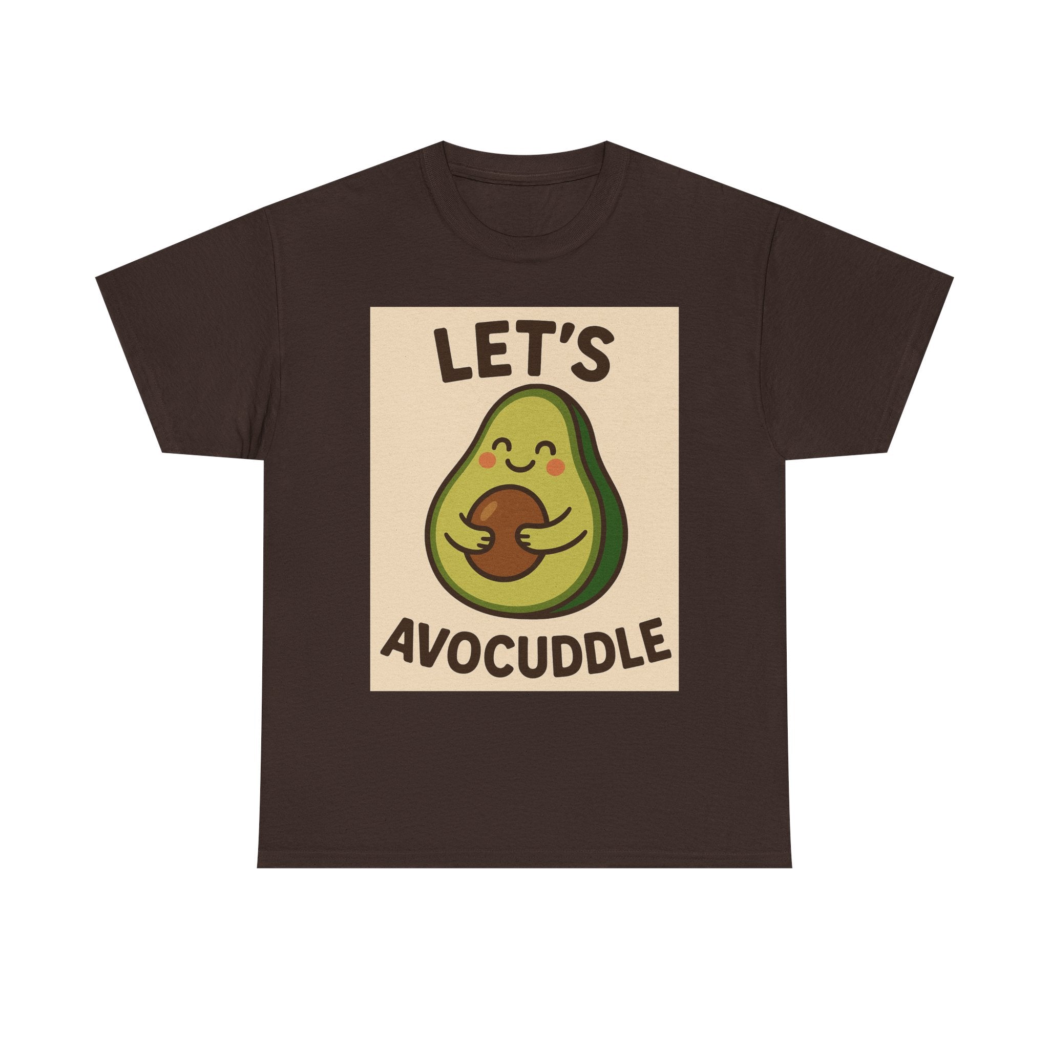 Let's Avocuddle Unisex Heavy Cotton Tee | Fun Avocado Shirt, Gift for Food Lovers, Casual Wear, Cute Carbon Neutral T-Shirt