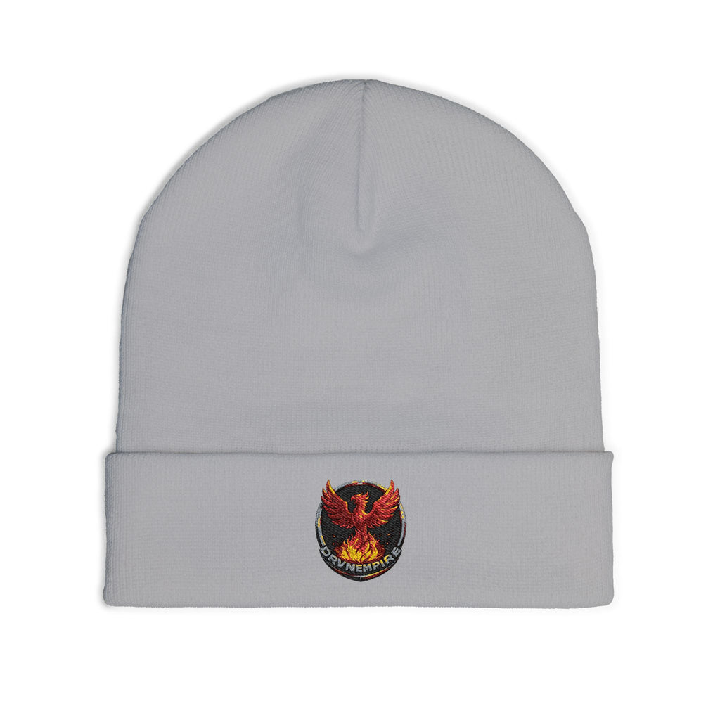 Phoenix Embroidered Knit Beanie — Firebird Patch Winter Hat