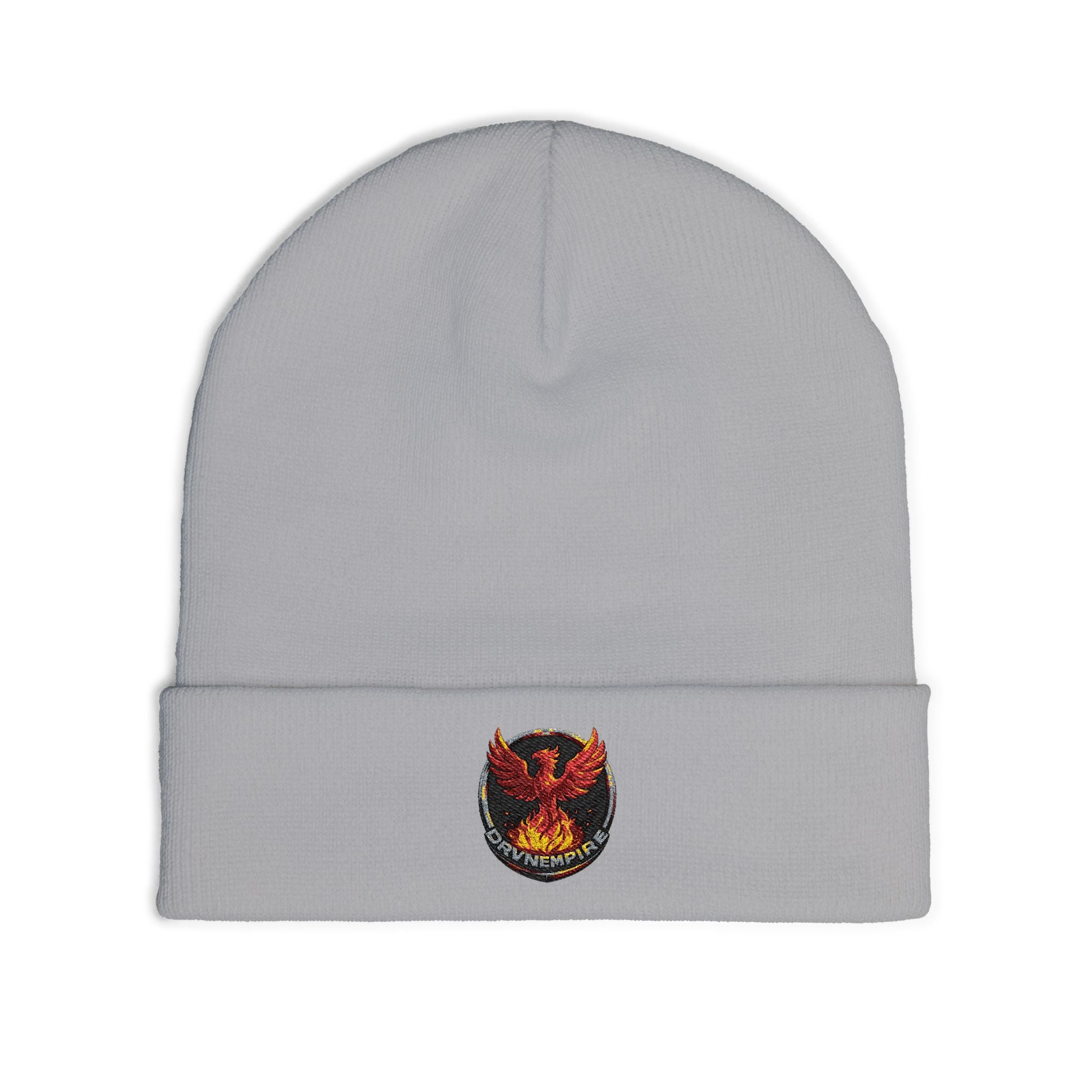 Phoenix Embroidered Knit Beanie — Firebird Patch Winter Hat
