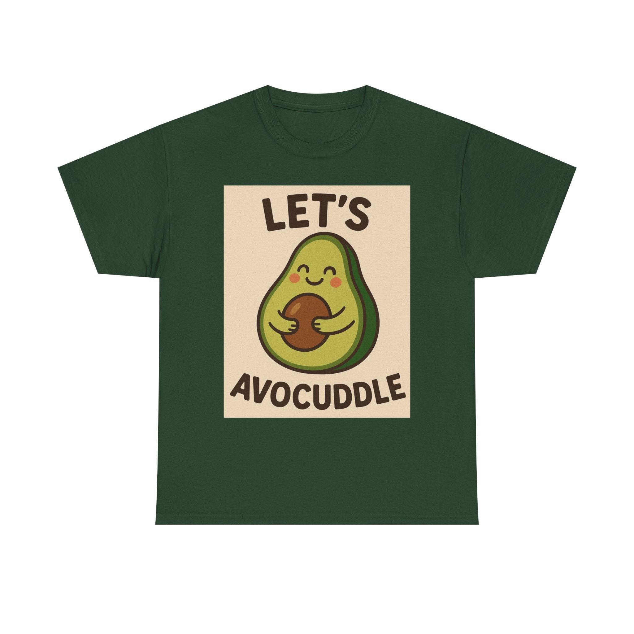 Let's Avocuddle Unisex Heavy Cotton Tee | Fun Avocado Shirt, Gift for Food Lovers, Casual Wear, Cute Carbon Neutral T-Shirt