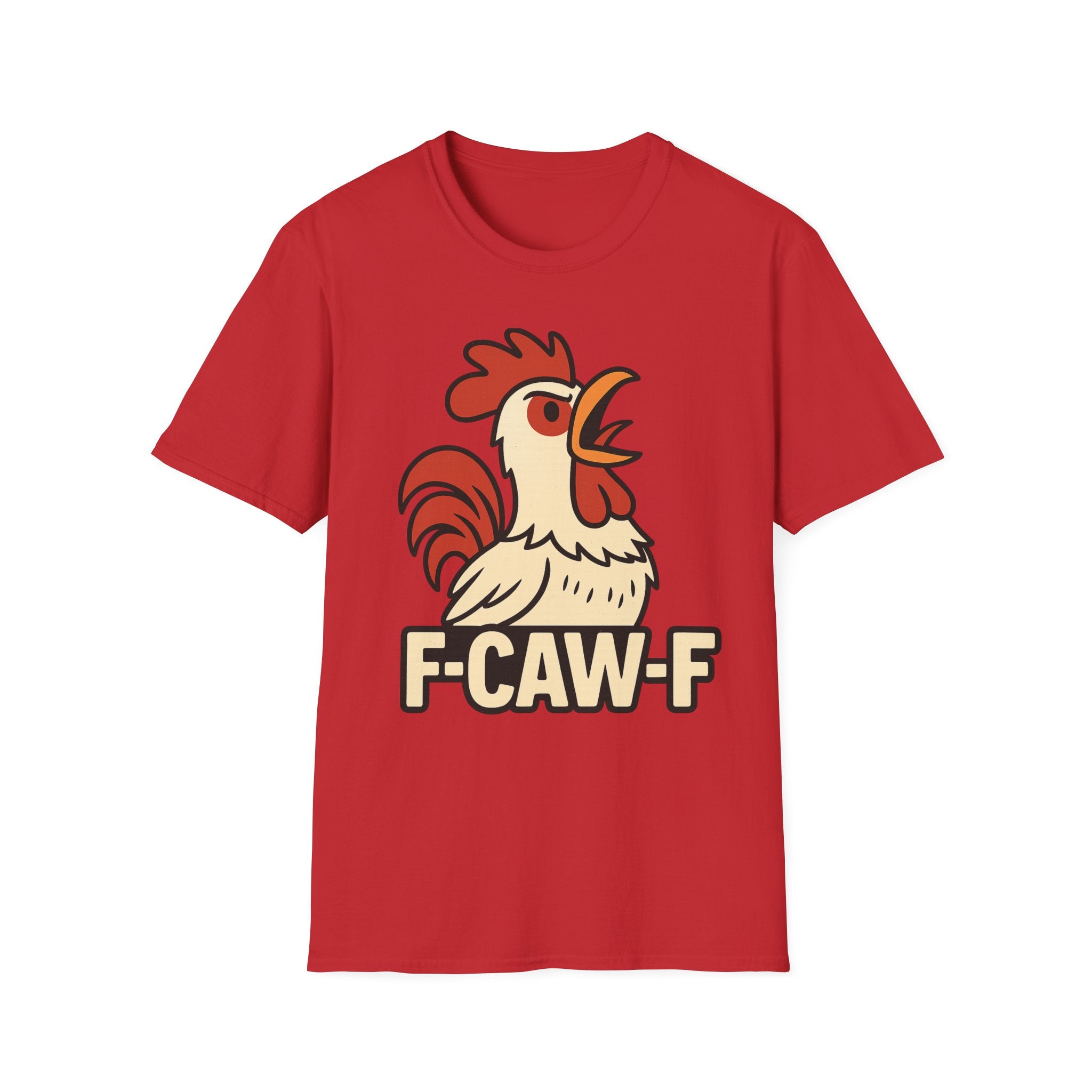 F-Caw-F Unisex T-Shirt, Funny Rooster Tee, Gift for Farmers, Animal Lovers, Casual Wear, Humorous Poultry Shirt