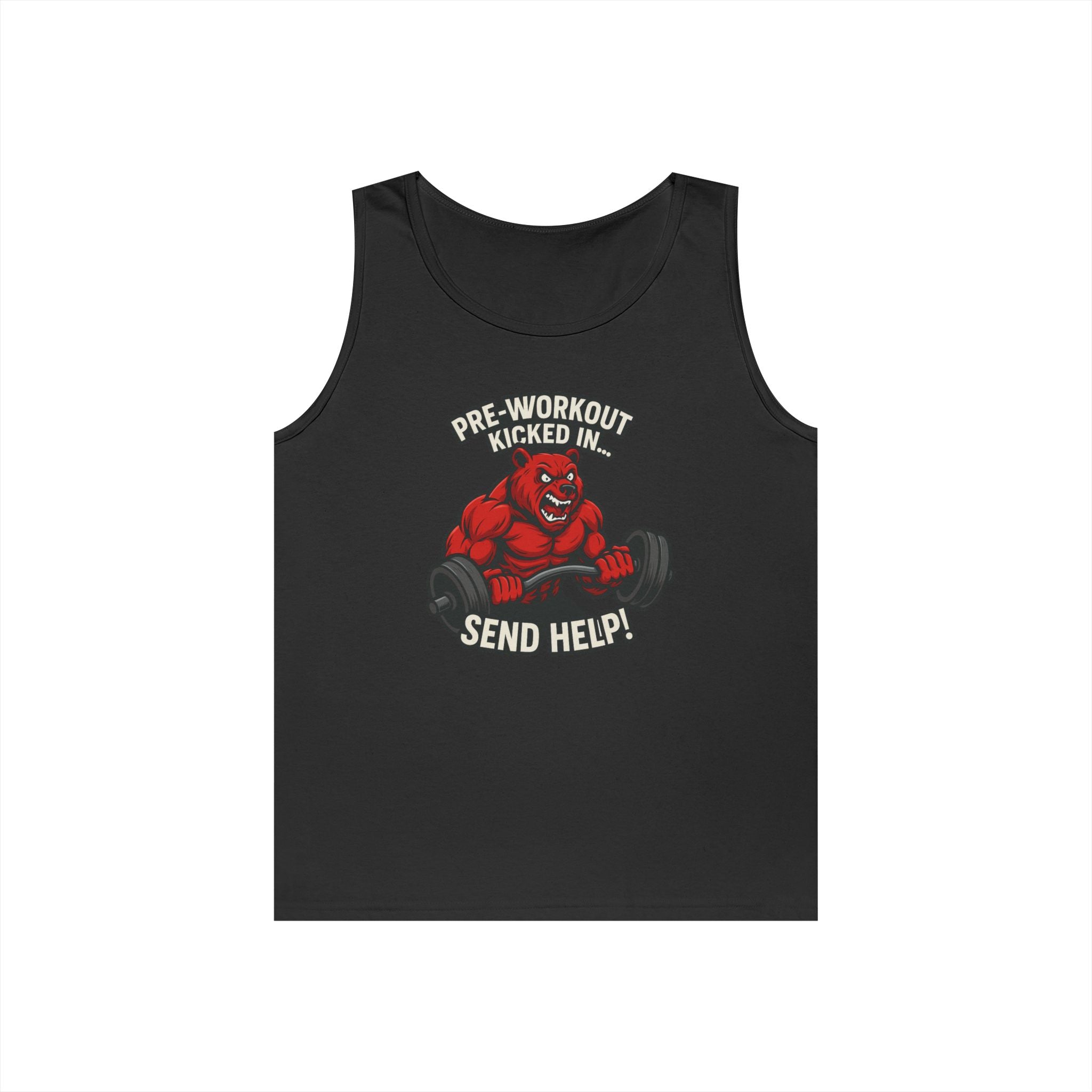 Pre-Workout Kicked In Send Help Tank Top | Fitness Gym Workout Tank