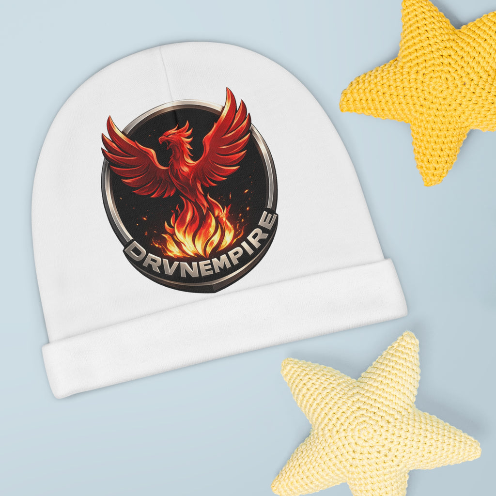 Phoenix Flame Baby Beanie — DRVNEMPIRE Logo Infant Hat