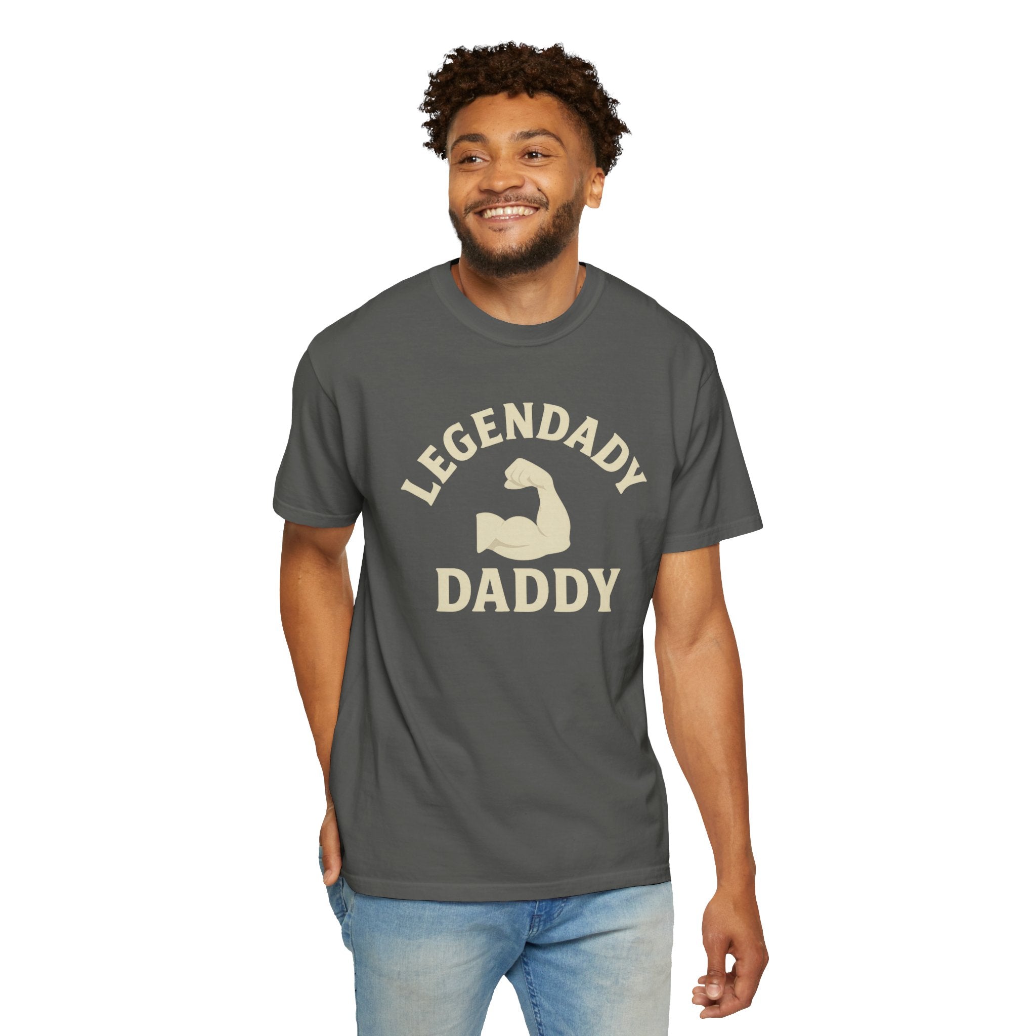 Legendady Daddy T-Shirt — Funny Father’s Day Gift with Flexing Arm Graphic