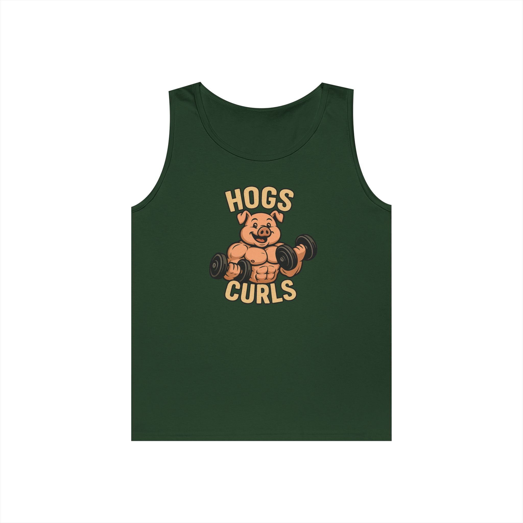 Fun Weightlifting Tank Top for Gym Lovers, Hogs & Curls Unisex Cotton Fitness Tee, Workout Shirt, Gift for Gym Enthusiasts, Summer [...]