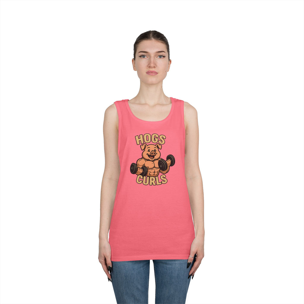 Fun Weightlifting Tank Top for Gym Lovers, Hogs & Curls Unisex Cotton Fitness Tee, Workout Shirt, Gift for Gym Enthusiasts, Summer [...]