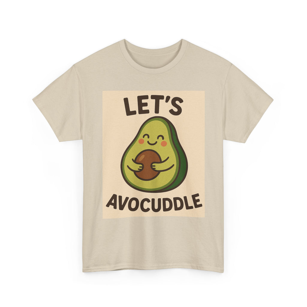 Let's Avocuddle Unisex Heavy Cotton Tee | Fun Avocado Shirt, Gift for Food Lovers, Casual Wear, Cute Carbon Neutral T-Shirt