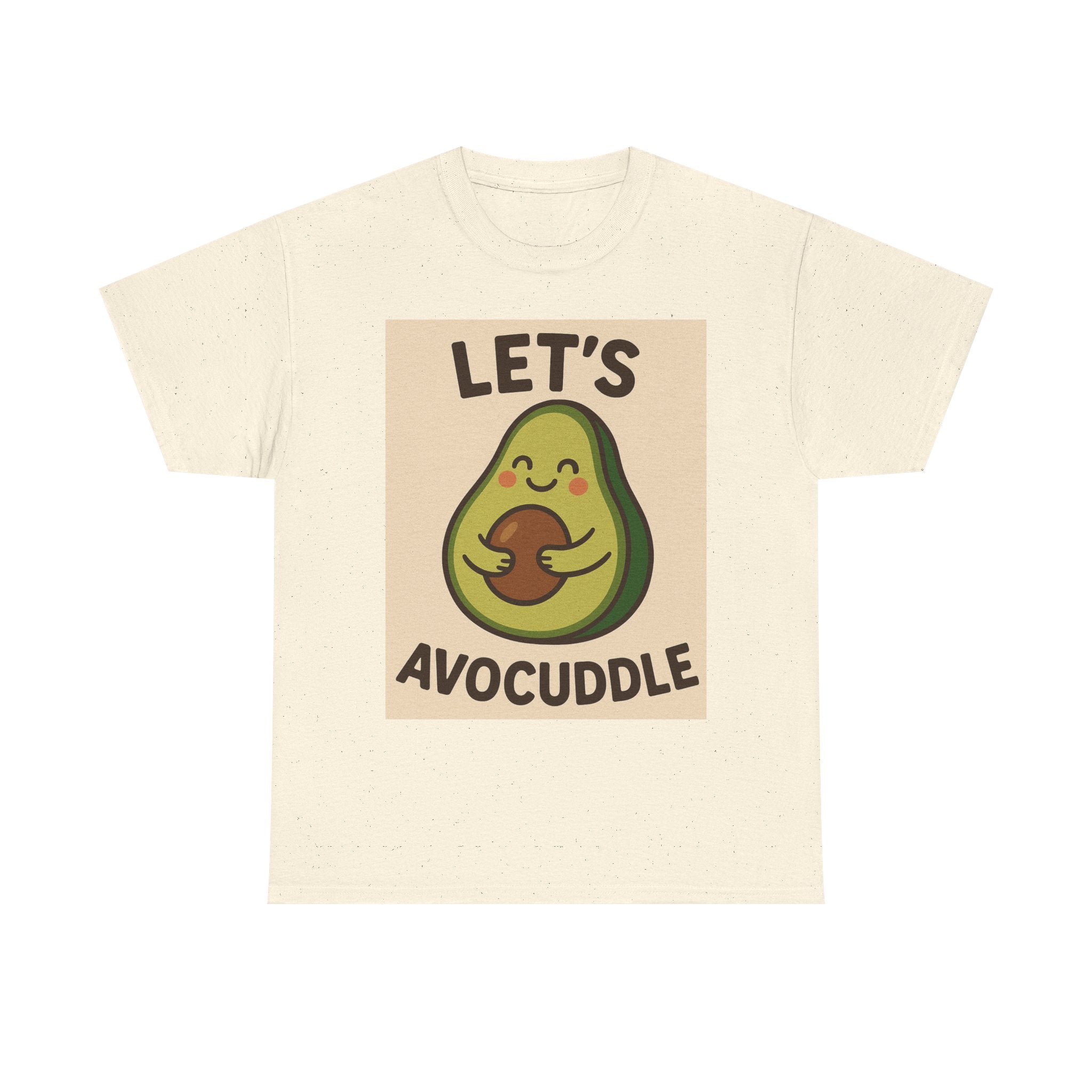 Let's Avocuddle Unisex Heavy Cotton Tee | Fun Avocado Shirt, Gift for Food Lovers, Casual Wear, Cute Carbon Neutral T-Shirt