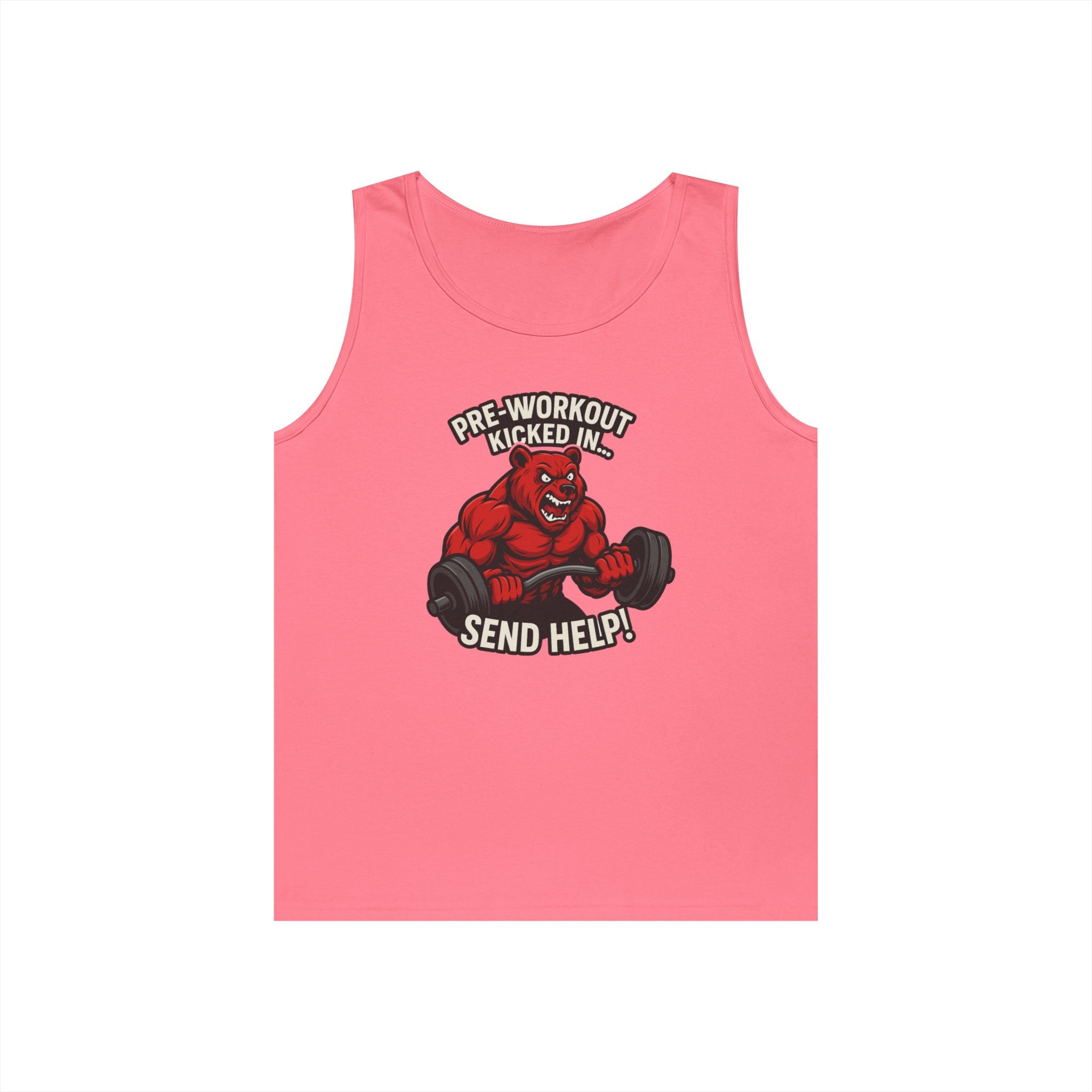 Pre-Workout Kicked In Send Help Tank Top | Fitness Gym Workout Tank